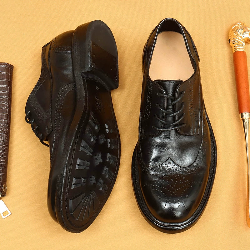 (Ships in 6 days)Handmade Goodyear Men’s Derby Shoes  82803