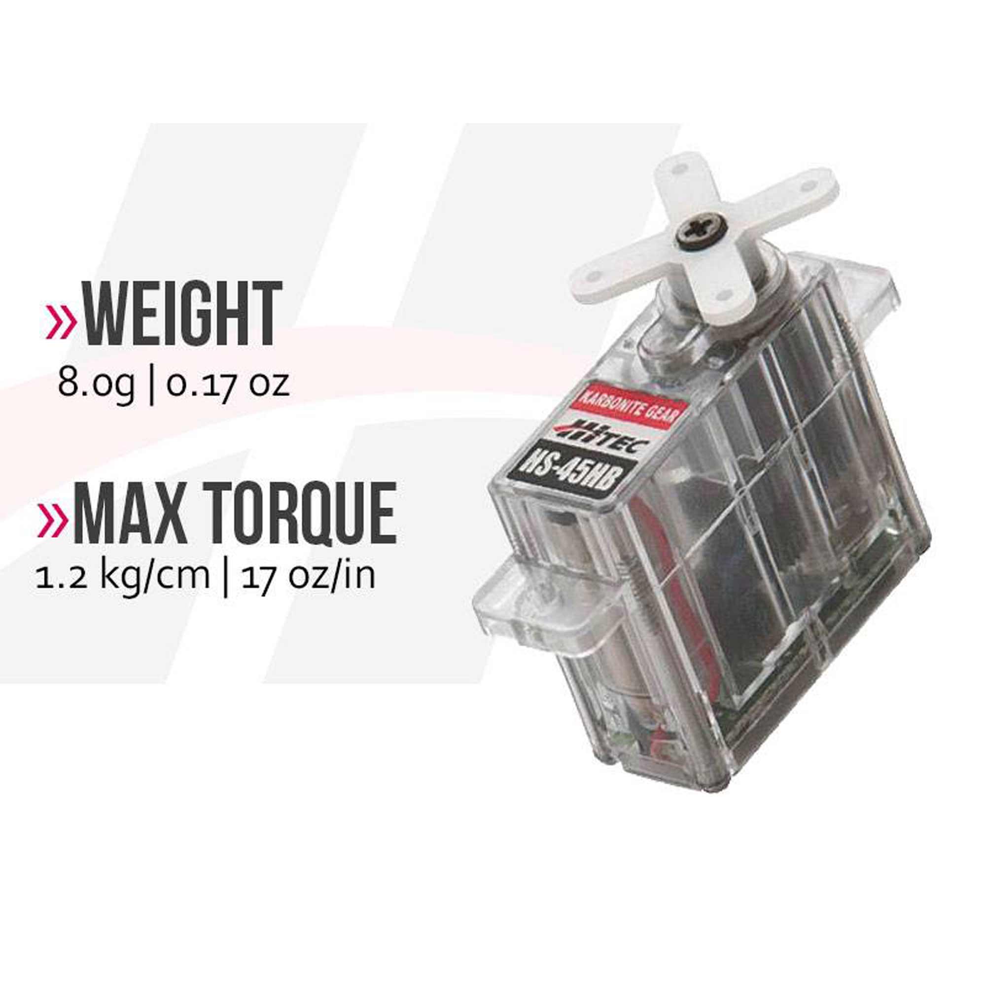 HS-45HB Sub-Micro Analog Premium Feather Karbonite Gear Servo