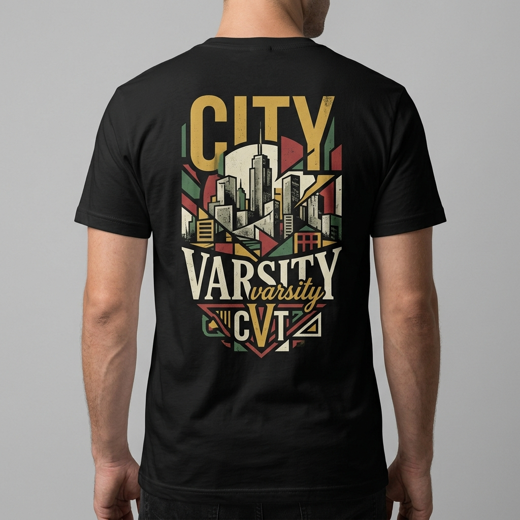 City Varsity Tee, Vintage Athletic Graphic T-Shirt, Unisex Streetwear Shirt CityTee2
