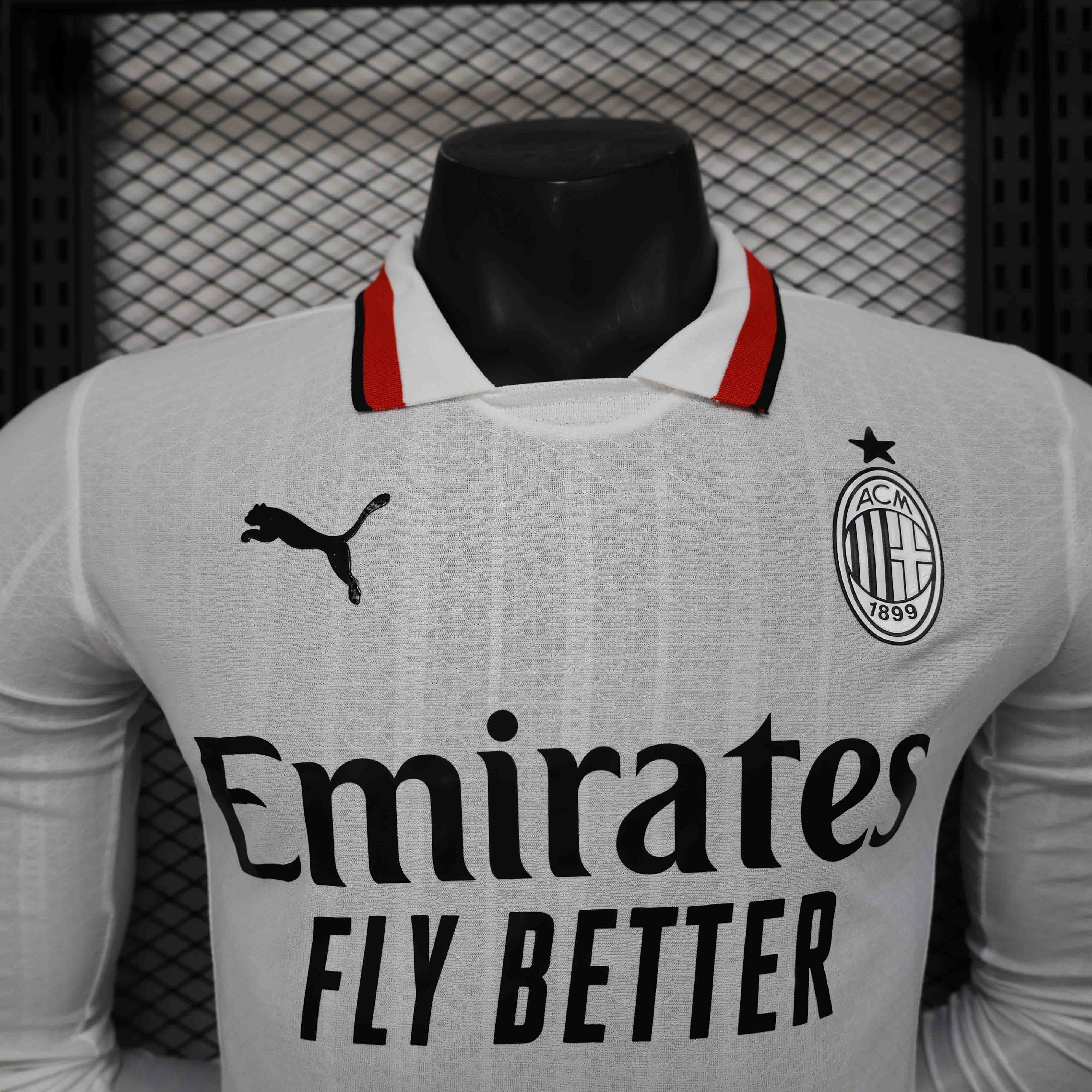 AC Milan Authentic Soccer Jersey Away Long Sleeve Shirt 2024/25