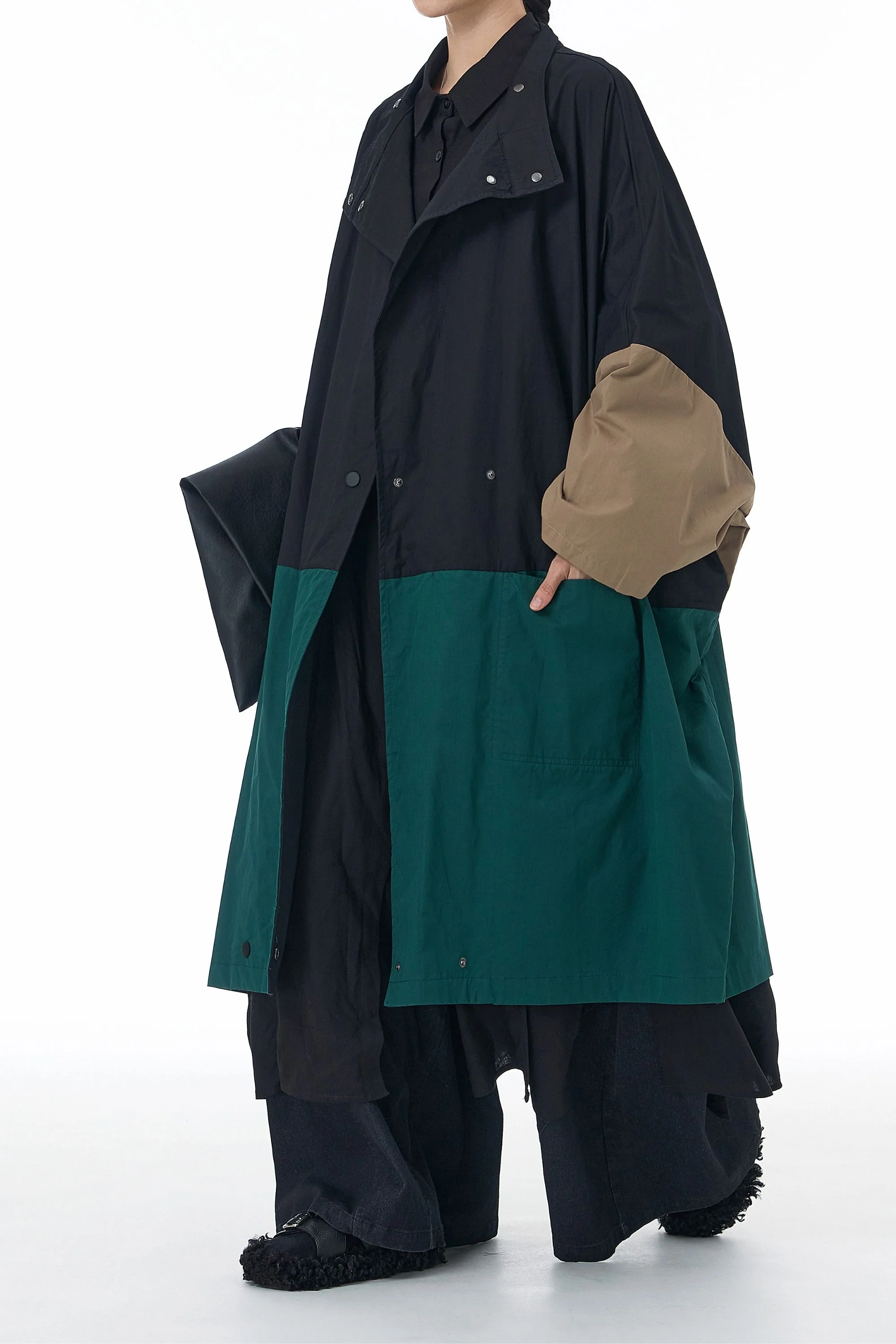 The Snap Block Oversized Trench Coat