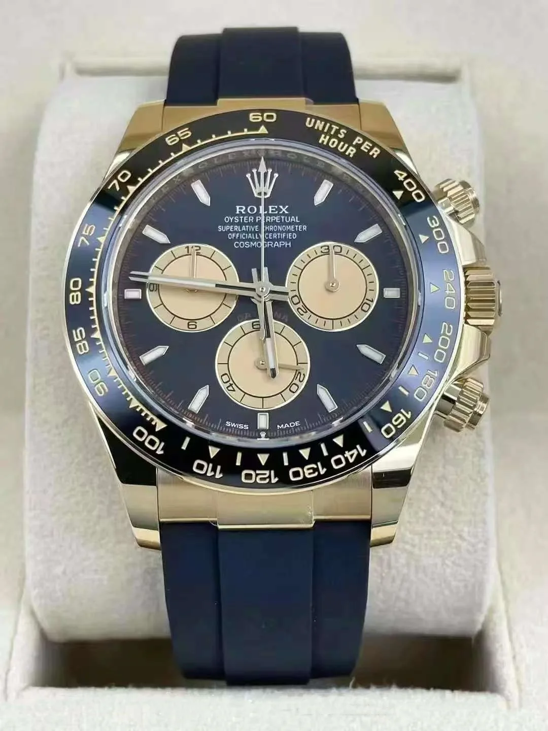 [2026 Mirror Grade]Rolex Daytona Yellow Gold / Ceramic / Black / Oysterflex  m126518ln-0004