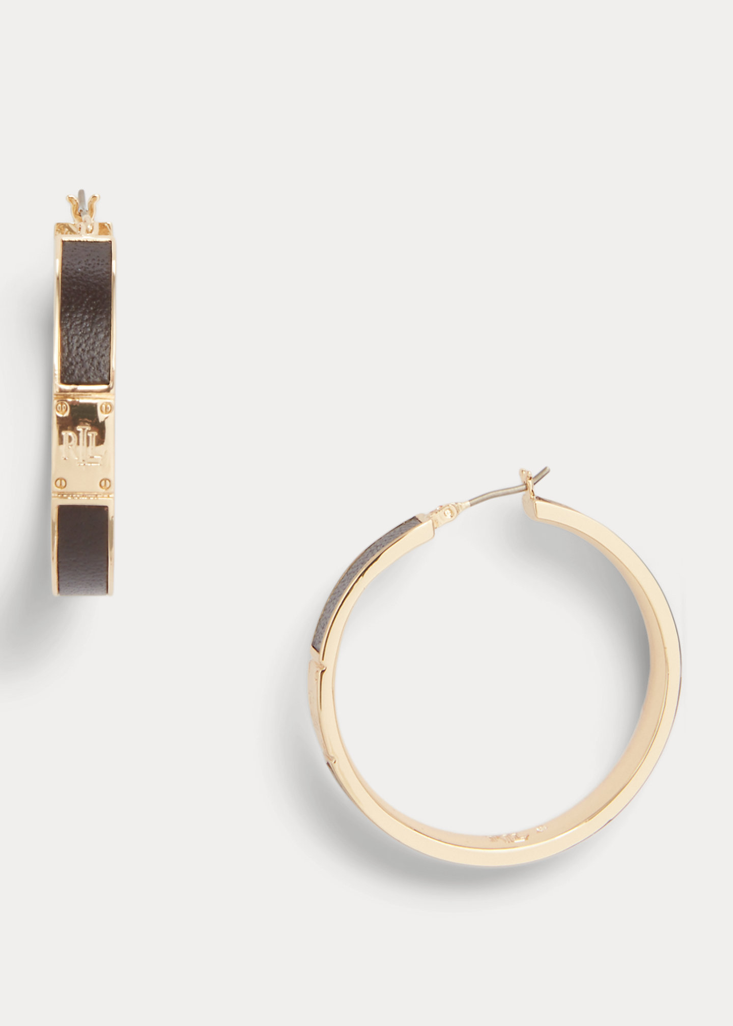 Gold-Tone Lambskin Hoop Earrings