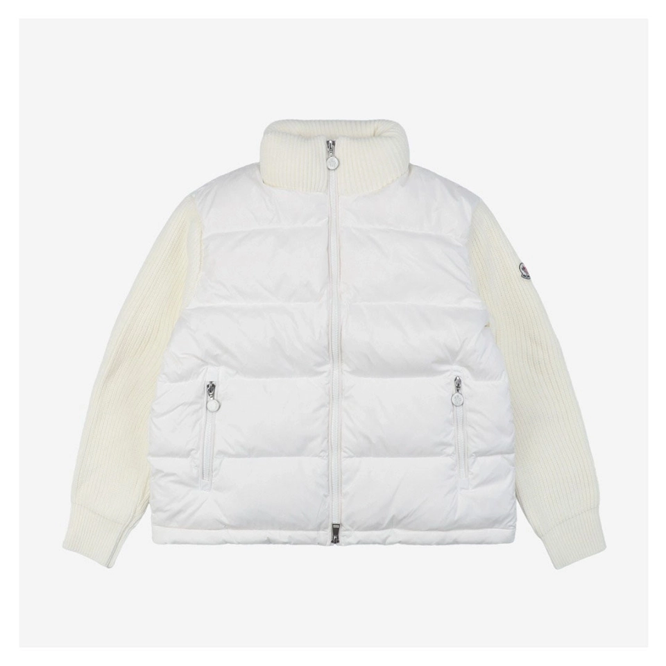 Mxxcler Patchwork Down Five-Panel Jacket (Black/White)