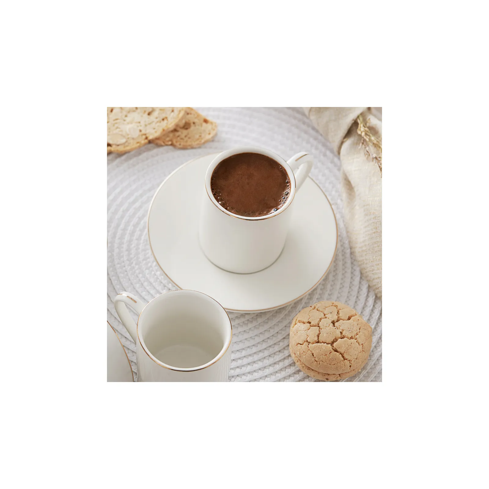 Coffret de tasses à café Karaca Elda pour 6 personnes, 12 pièces