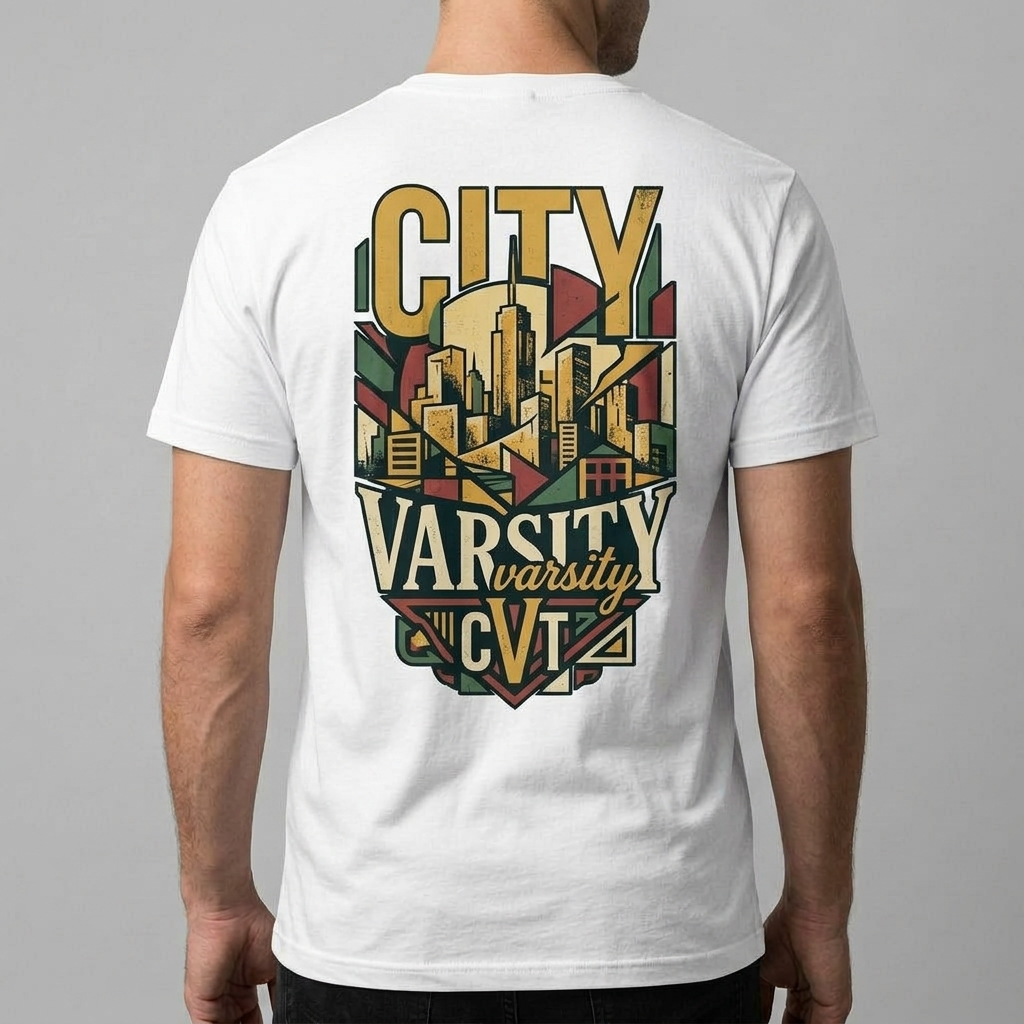 City Varsity Tee, Vintage Athletic Graphic T-Shirt, Unisex Streetwear Shirt CityTee2