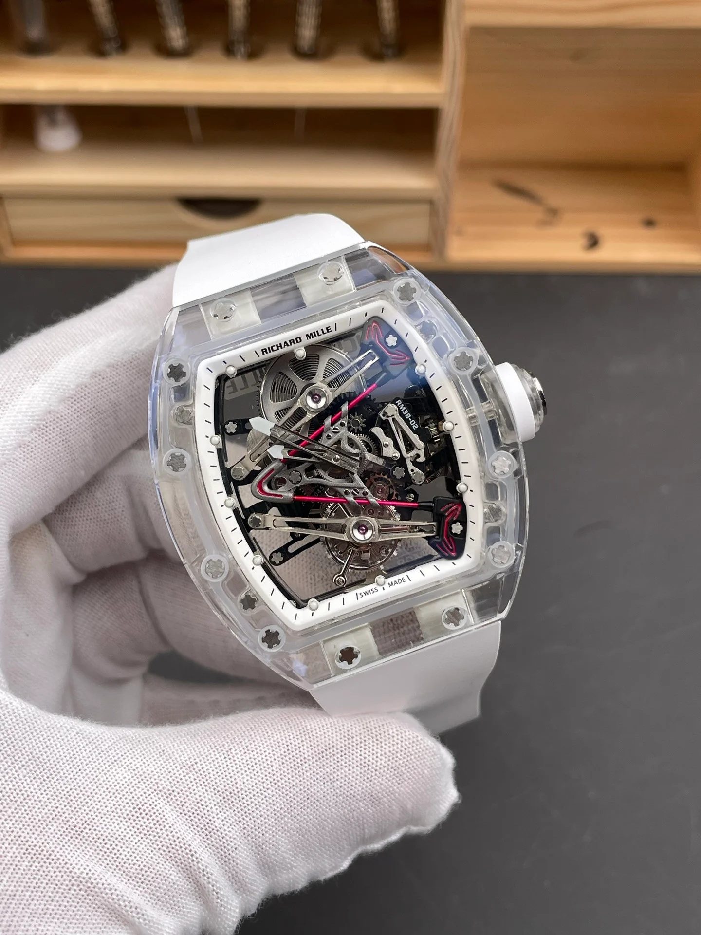 RM38-02 Transparent Sapphire Case