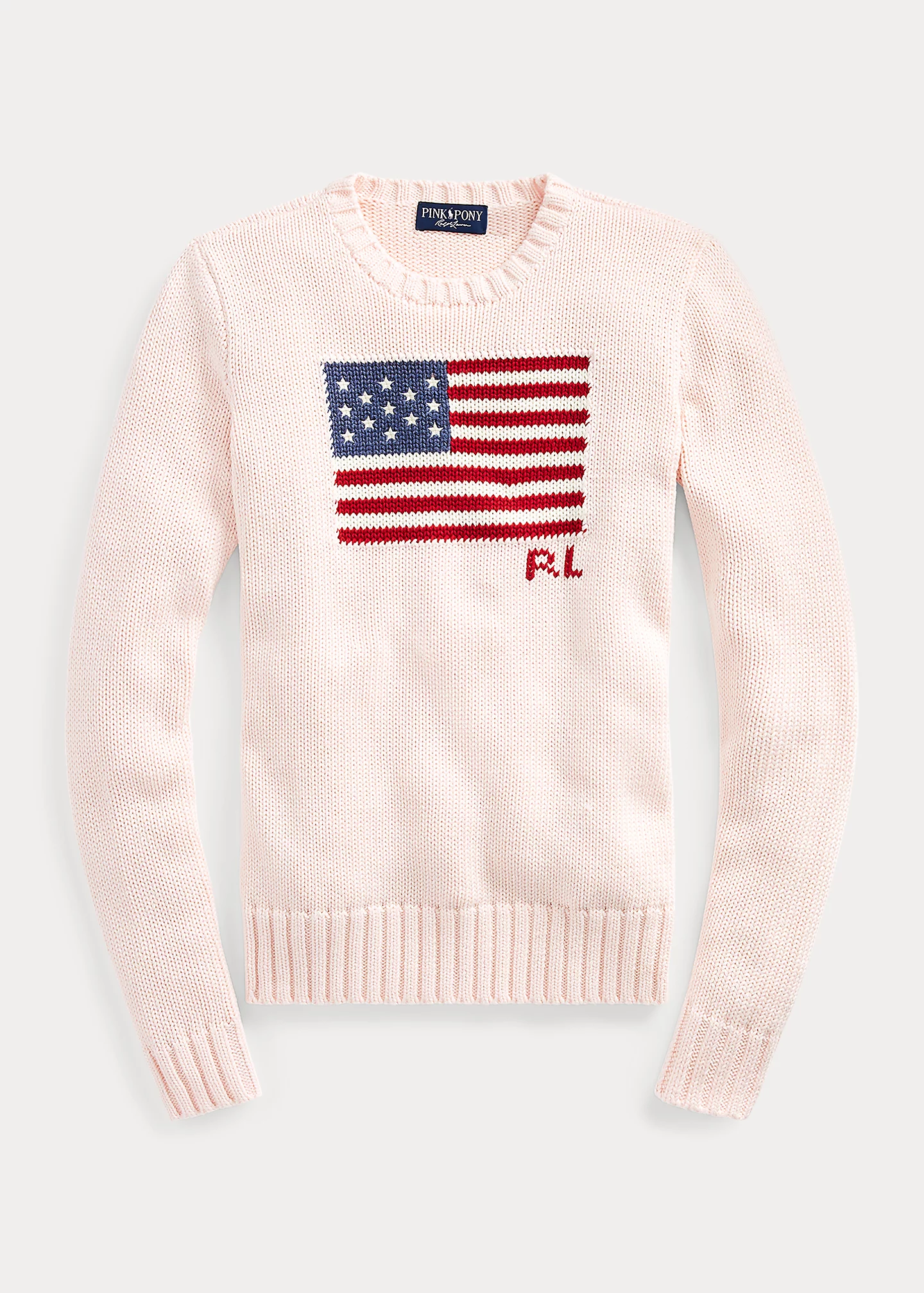 Pink Pony Flag Cotton Sweater
