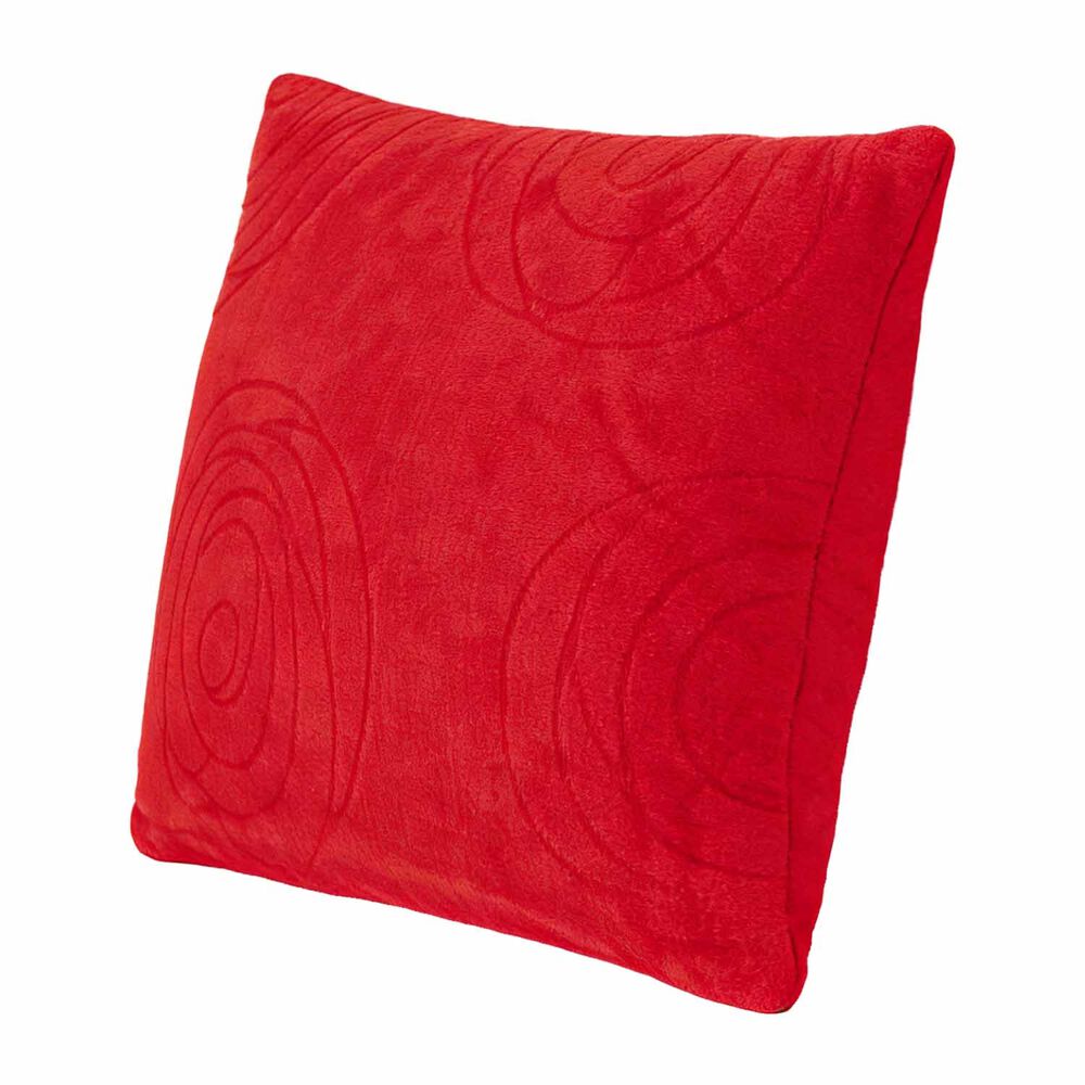 DOMAREX Poduszka Domarex Flori 40 x 40 cm, mikrofibra, czerwona