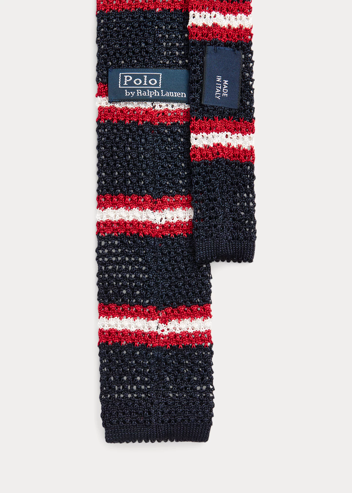 Striped Knit Silk Tie