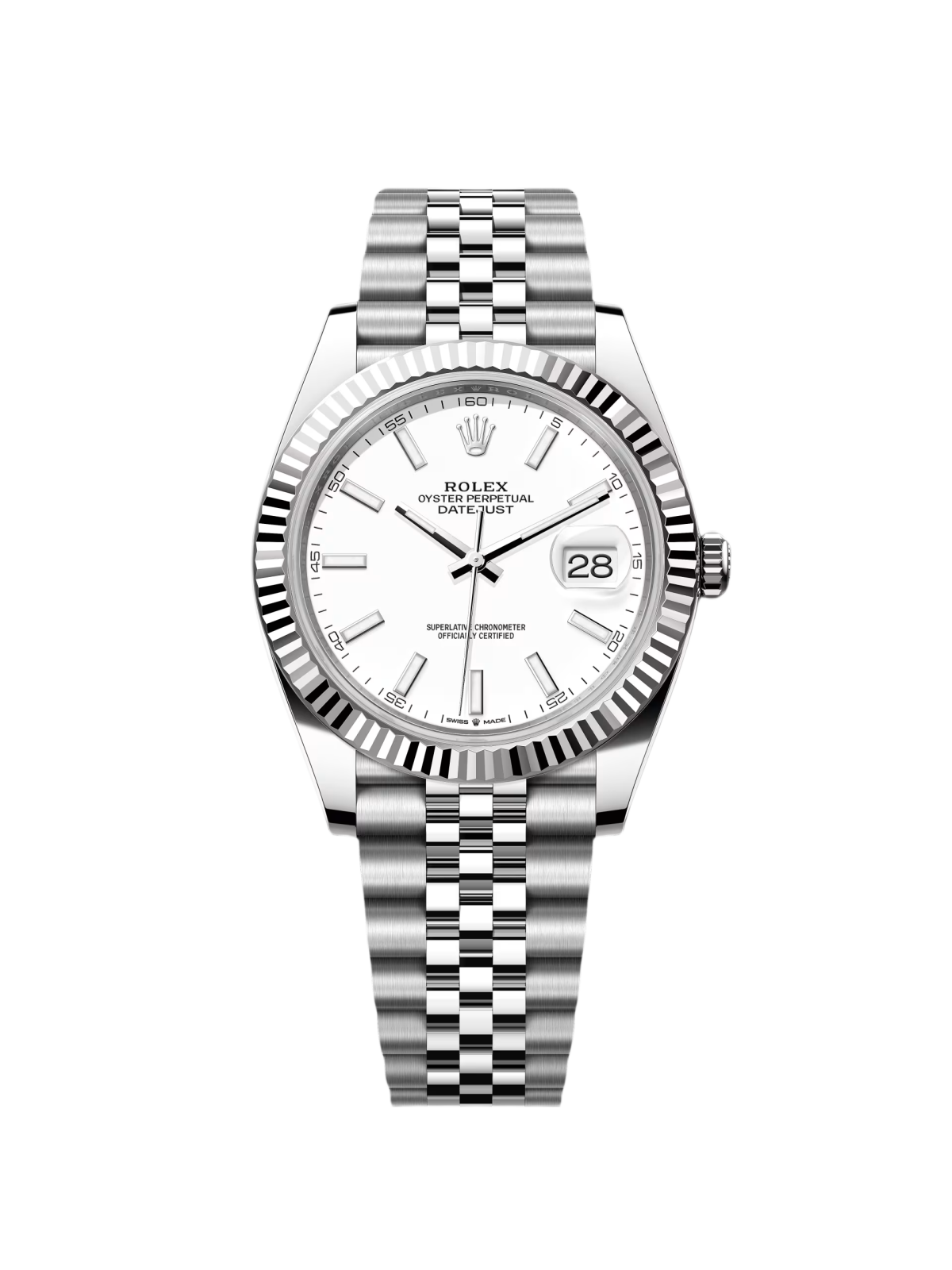 [2026 Mirror Grade]RLX  Datejust 41mm  White Index Oyster Stainless Steel Men’s Watch - 126334