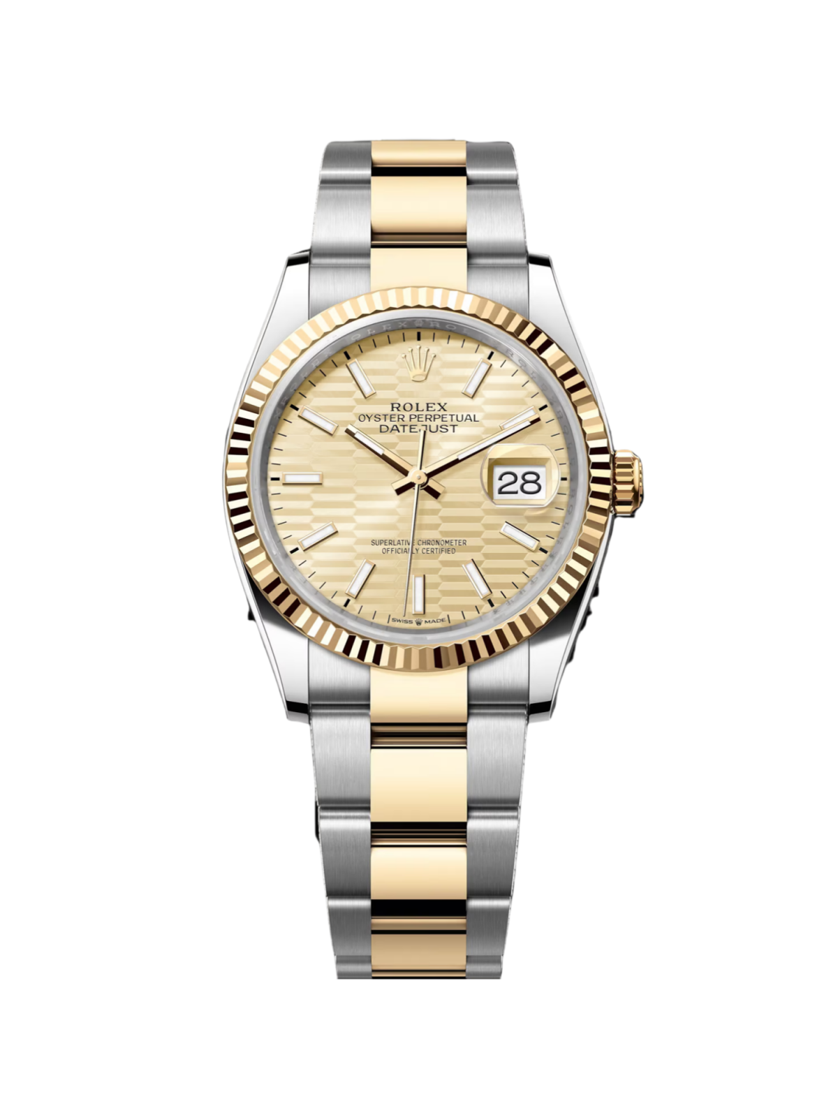 [2026 Mirror Grade]RLX  Datejust 36mm 126233-0040 Golden Fluted Motif 36mm Dial Oyster Bracelet