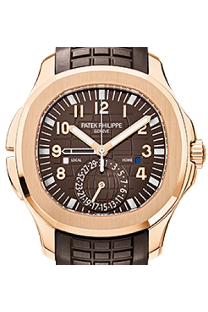 [2026 Mirror Grade]Patek Philippe Aquanaut Brown Embossed Arabic Dial Rose Gold Composite Men's Watch 5164R-001
