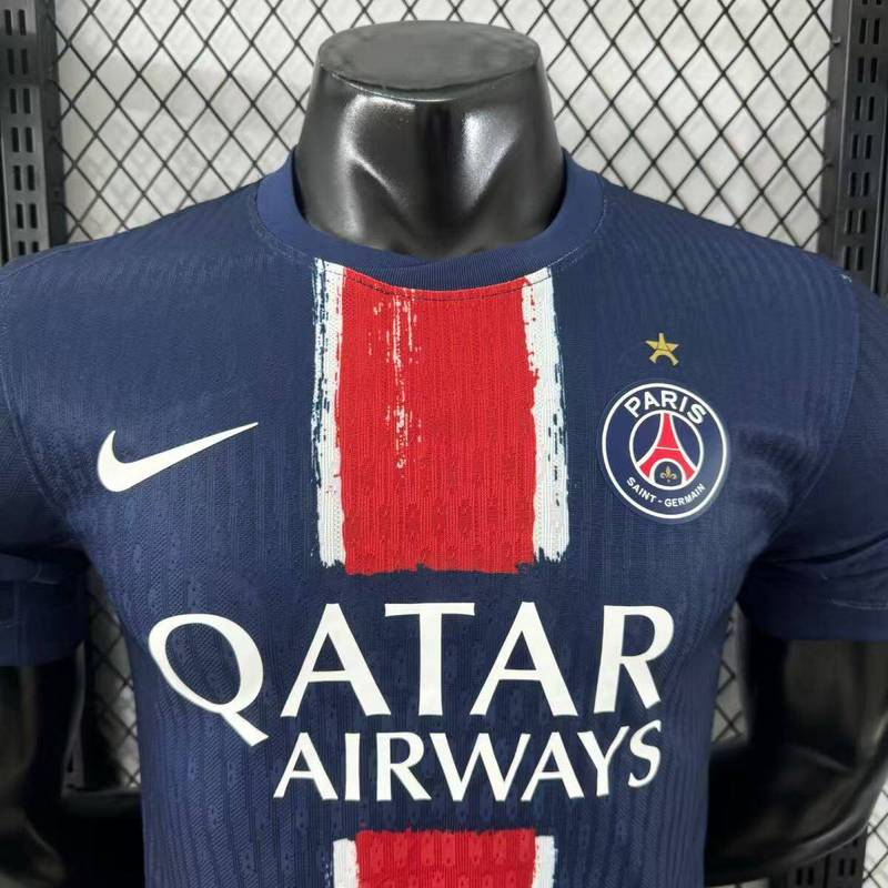 Authentic Soccer Jersey PSG Home x Champions of Europe Shirt 2024/25 - With Star