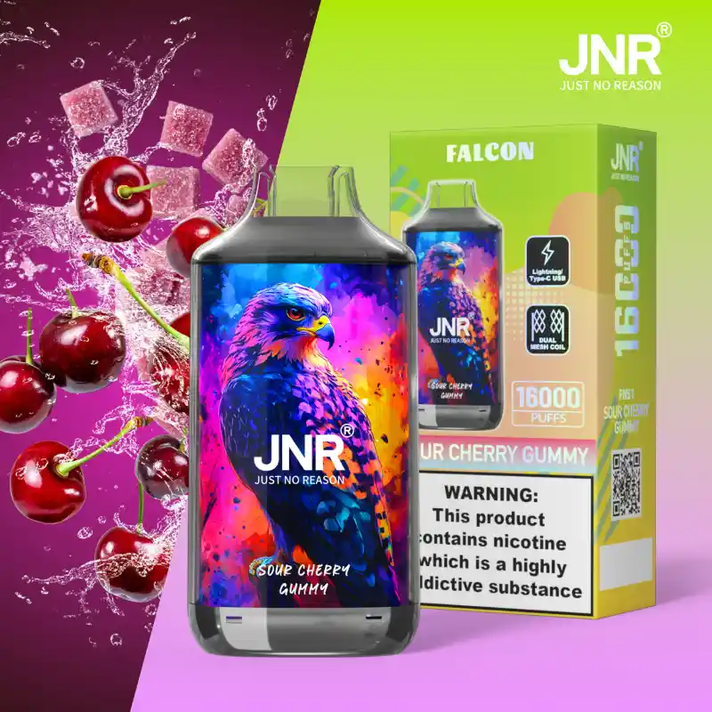 JNR Falcon 16K Puffs Disposable Vape - Sour Cherry Gummy