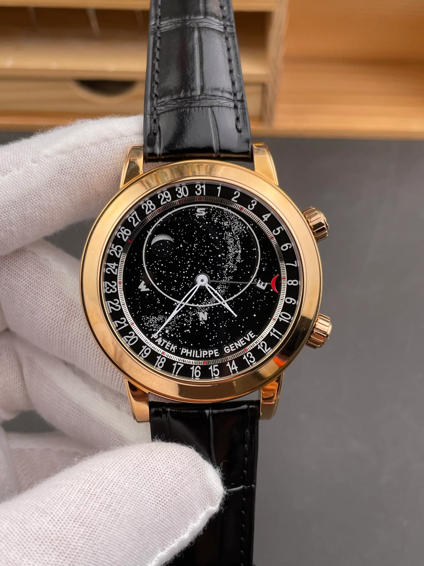 Patek Celestial 6102R Rose Gold Black Dial