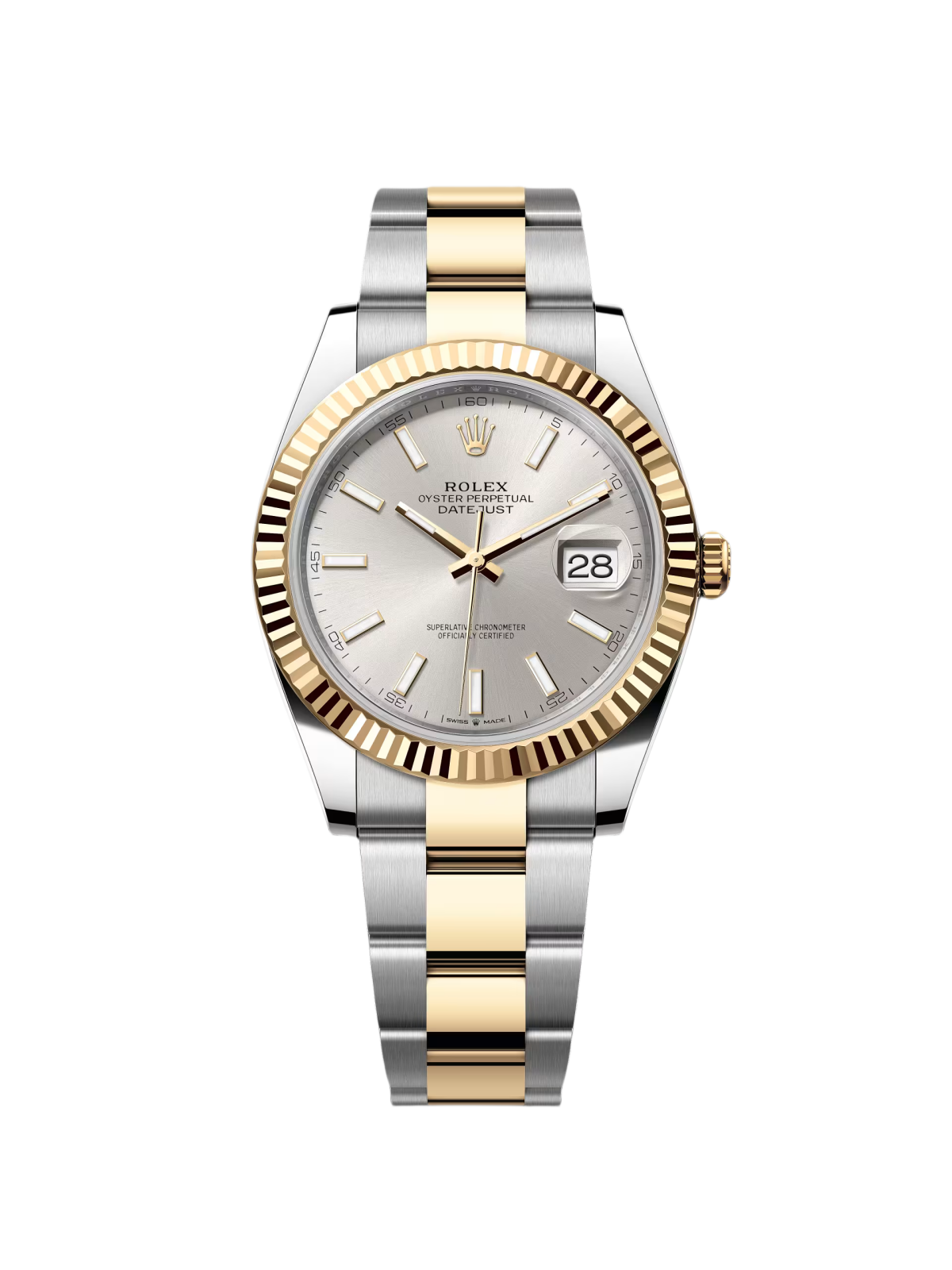 [2026 Mirror Grade]RLX  Datejust 41mm 126333 Silver Index Oyster Steel and Yellow Gold Mens Watch