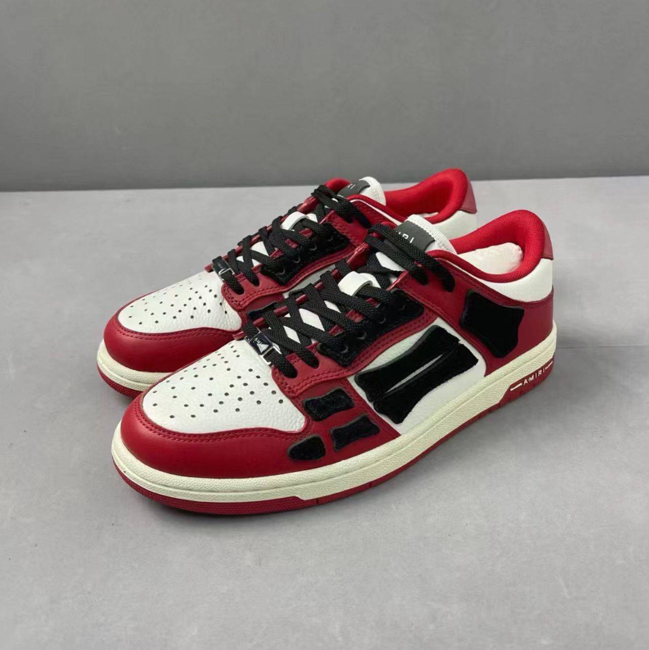 Amiri Skel Top Low Red White Black