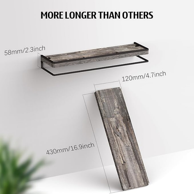 Floating Shelves Wall Mounted Set of 2