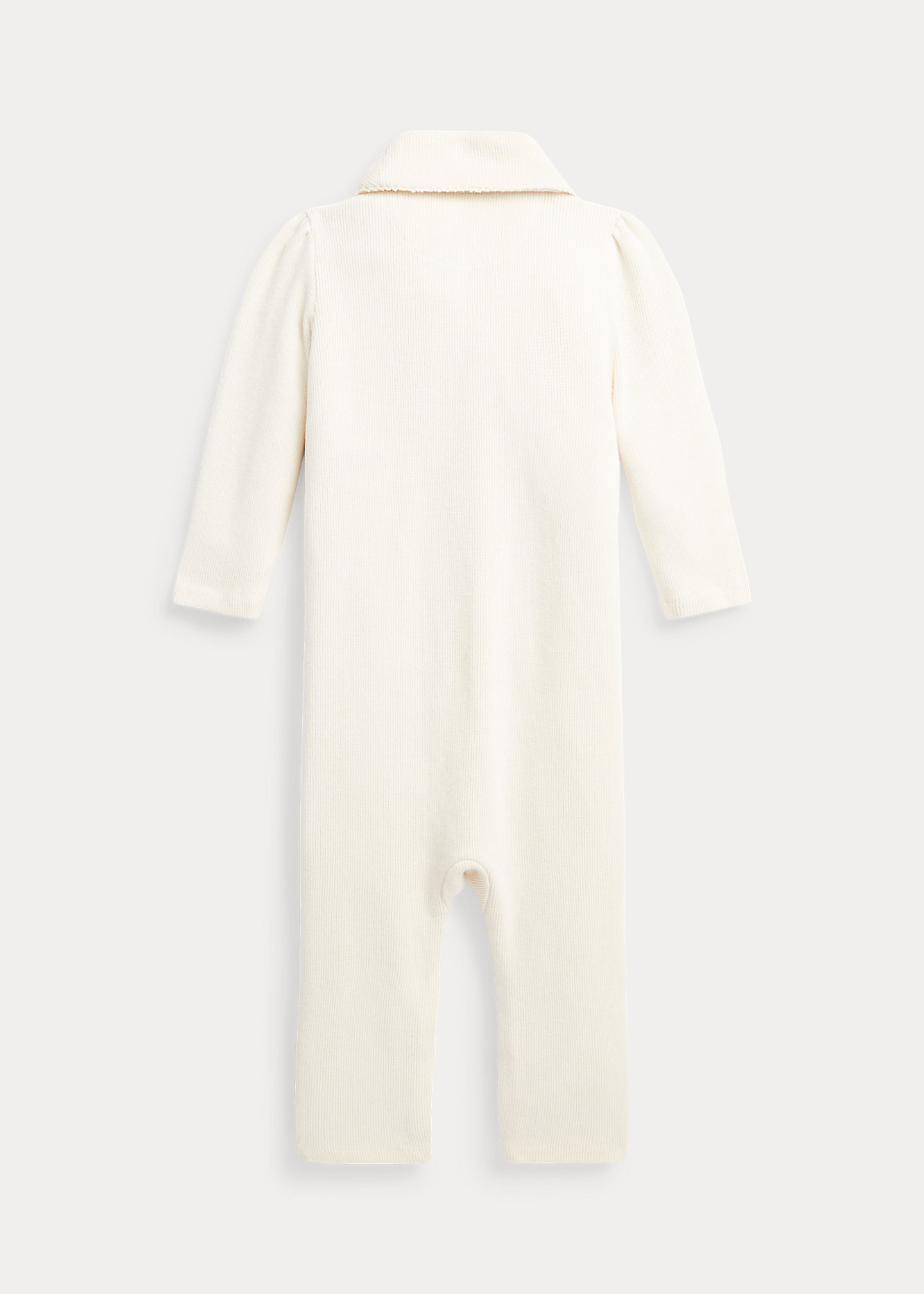Ribbed Cotton Shawl-Collar Coverall