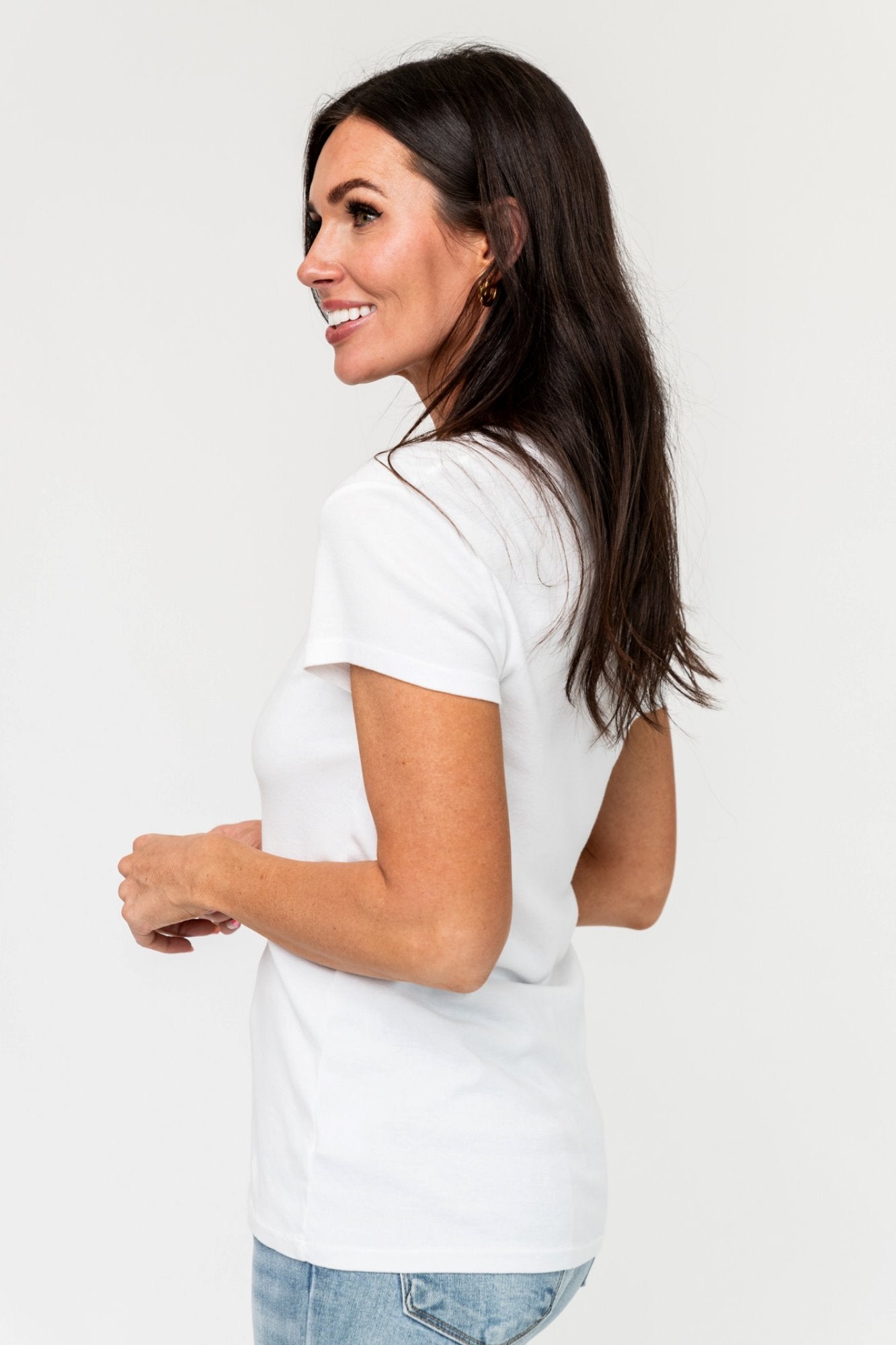 ‌Breeze Drape V-Neck Tee