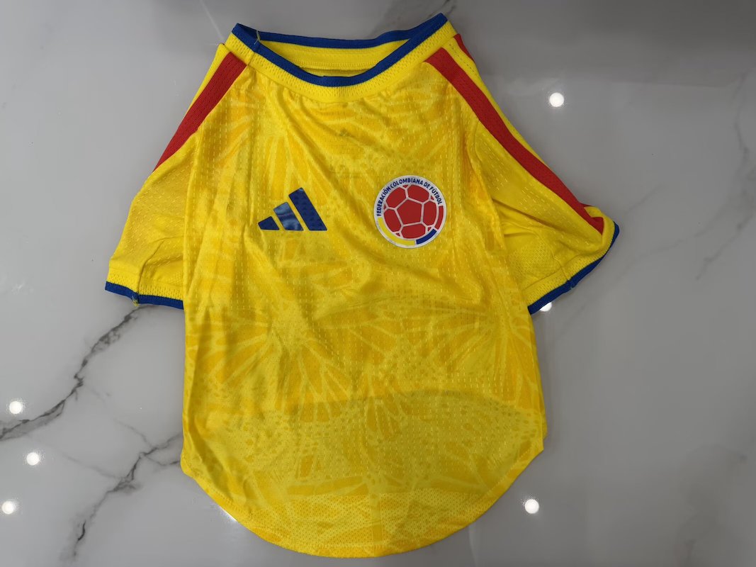 Team Colombia Home Jersey for Dogs - Stylish Pet Apparel for Sports Fans