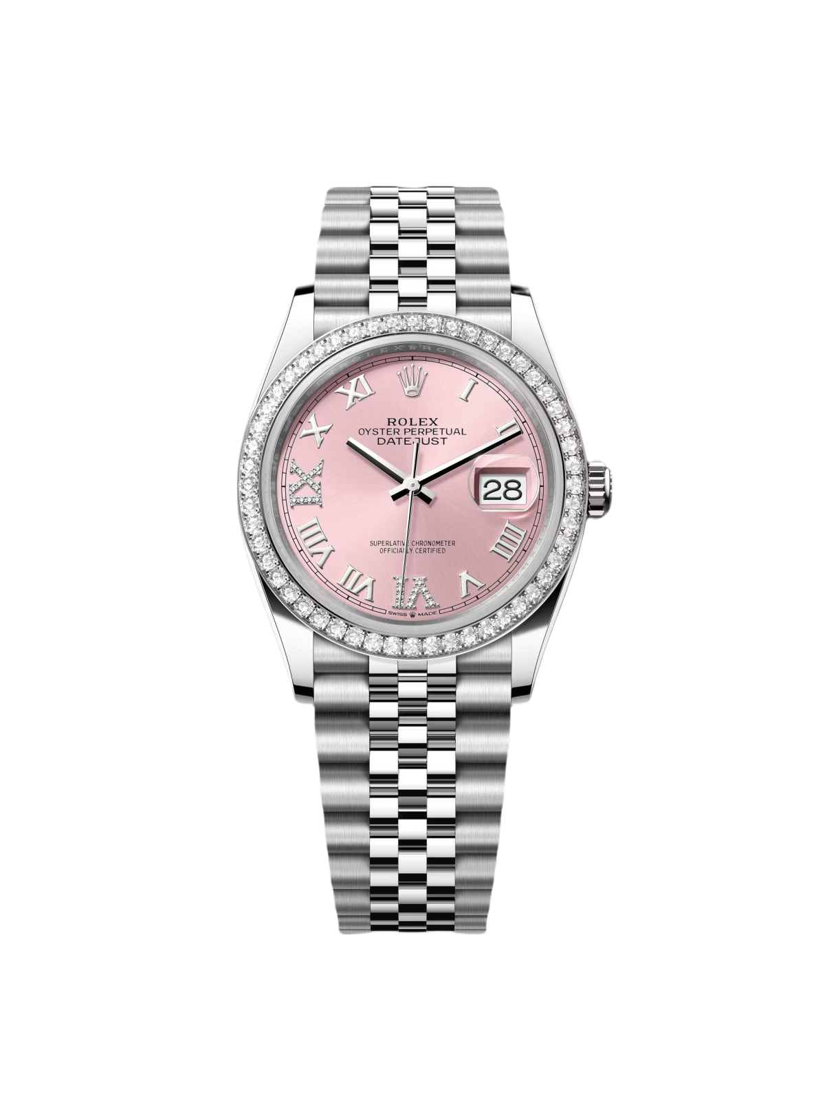 [2026 Mirror Grade]RLX  Datejust 36mm 126284 Pink Dial Jubilee Bracelet