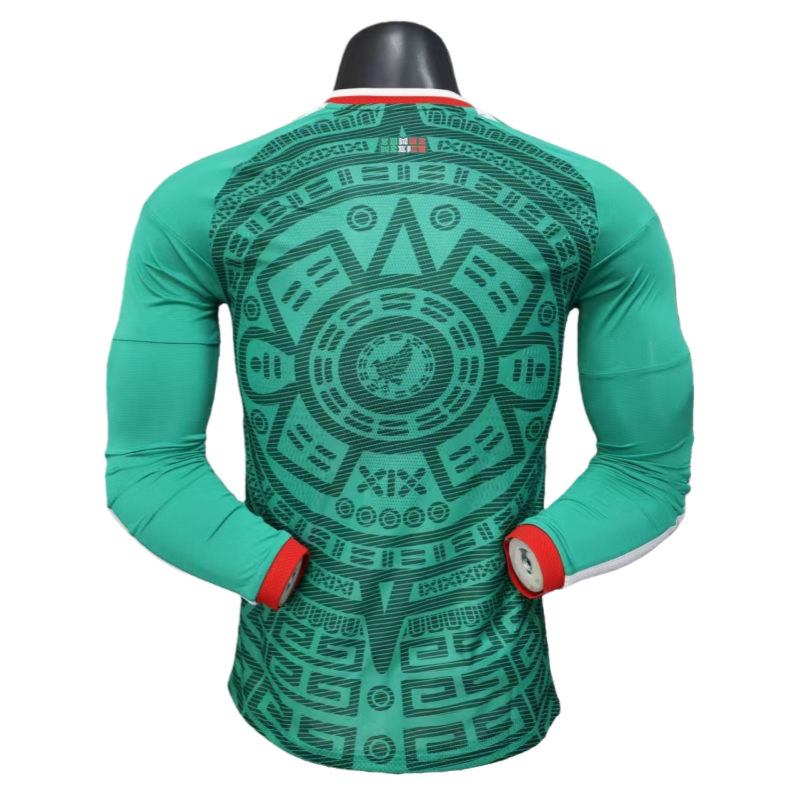 2025-26 Mexico World Cup Long Sleeve Home football jersey Player Version