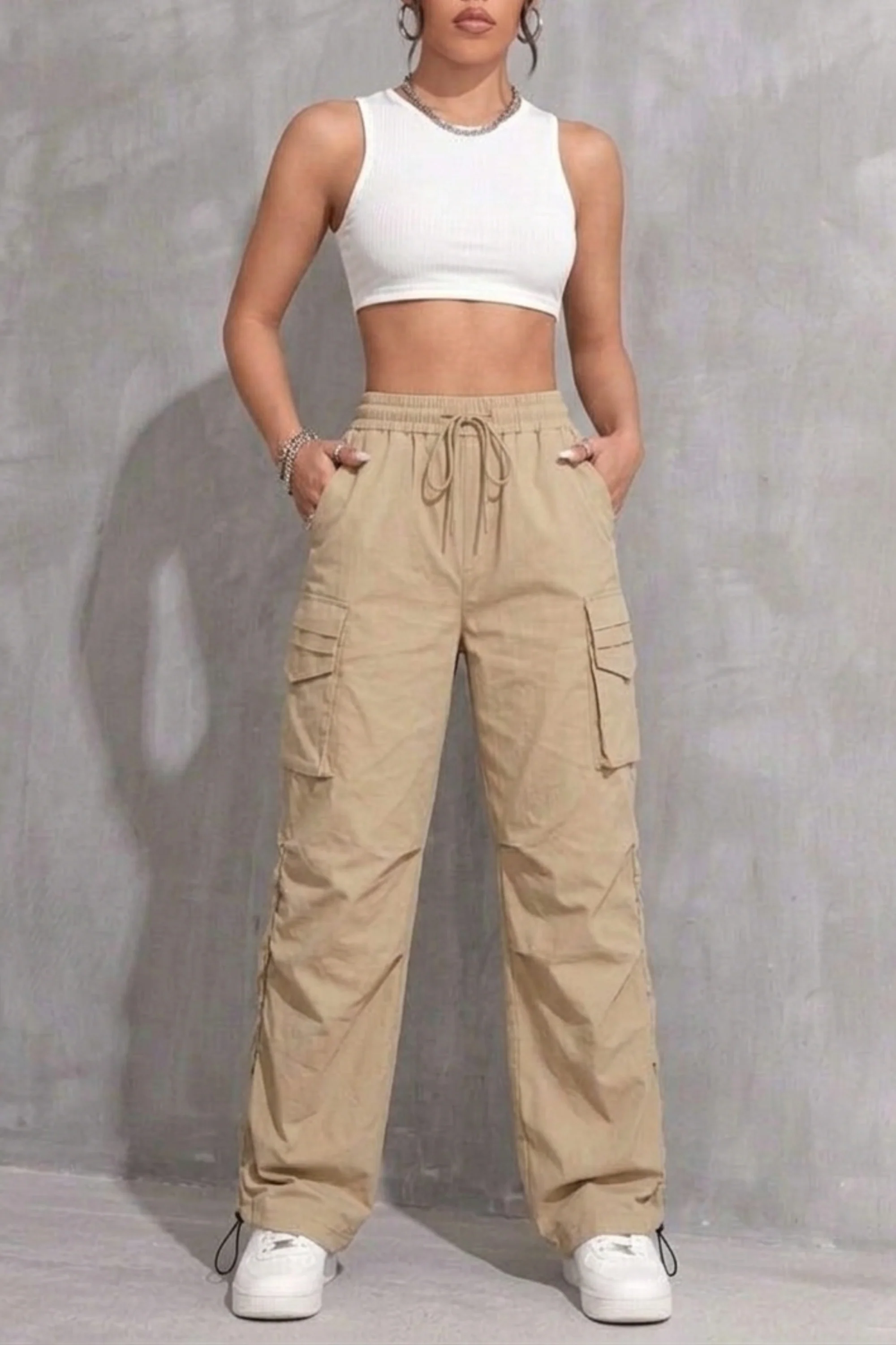 Khaki Comfort Cargo Pants