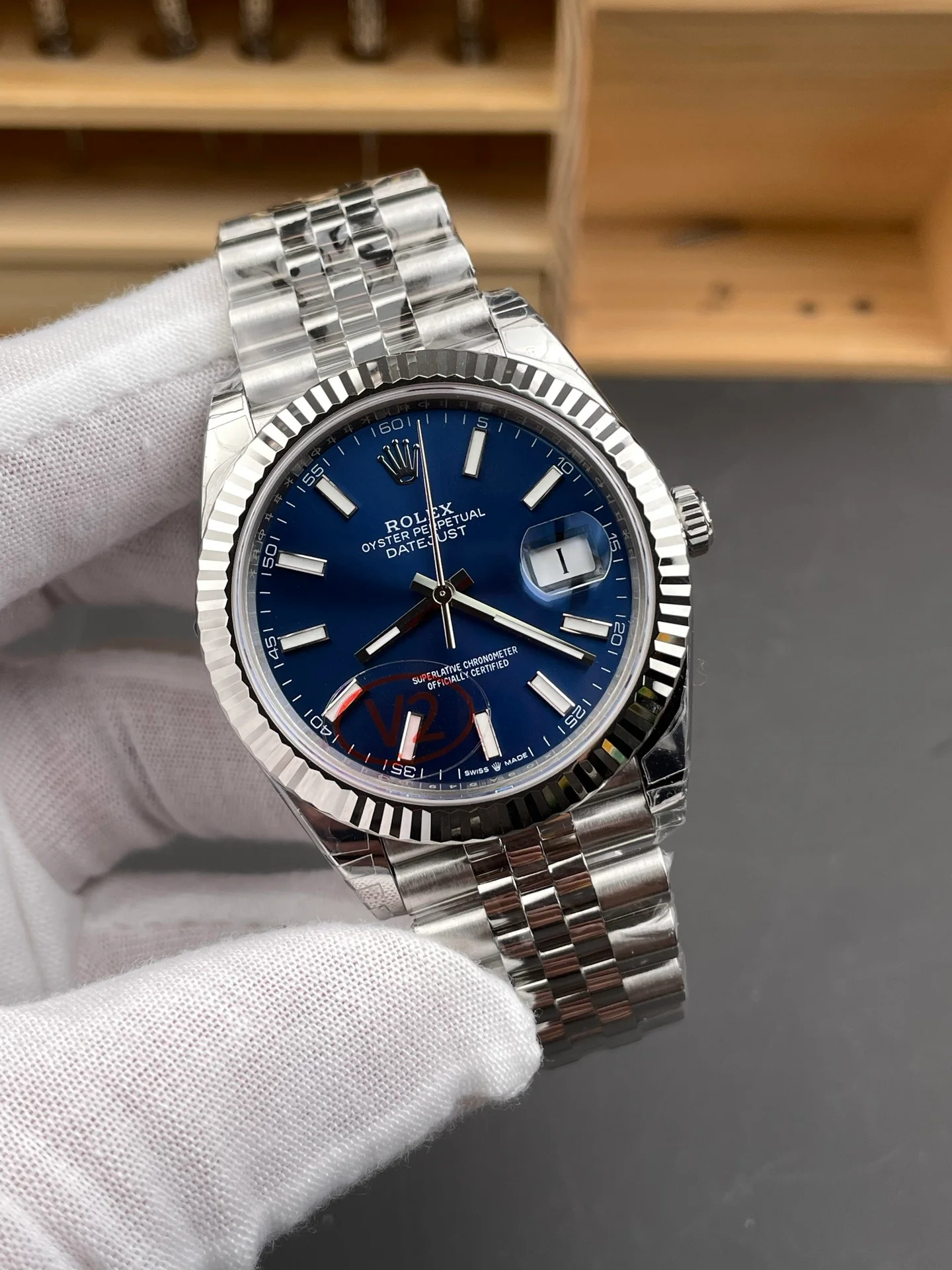 Blue Stick Dial Datejust