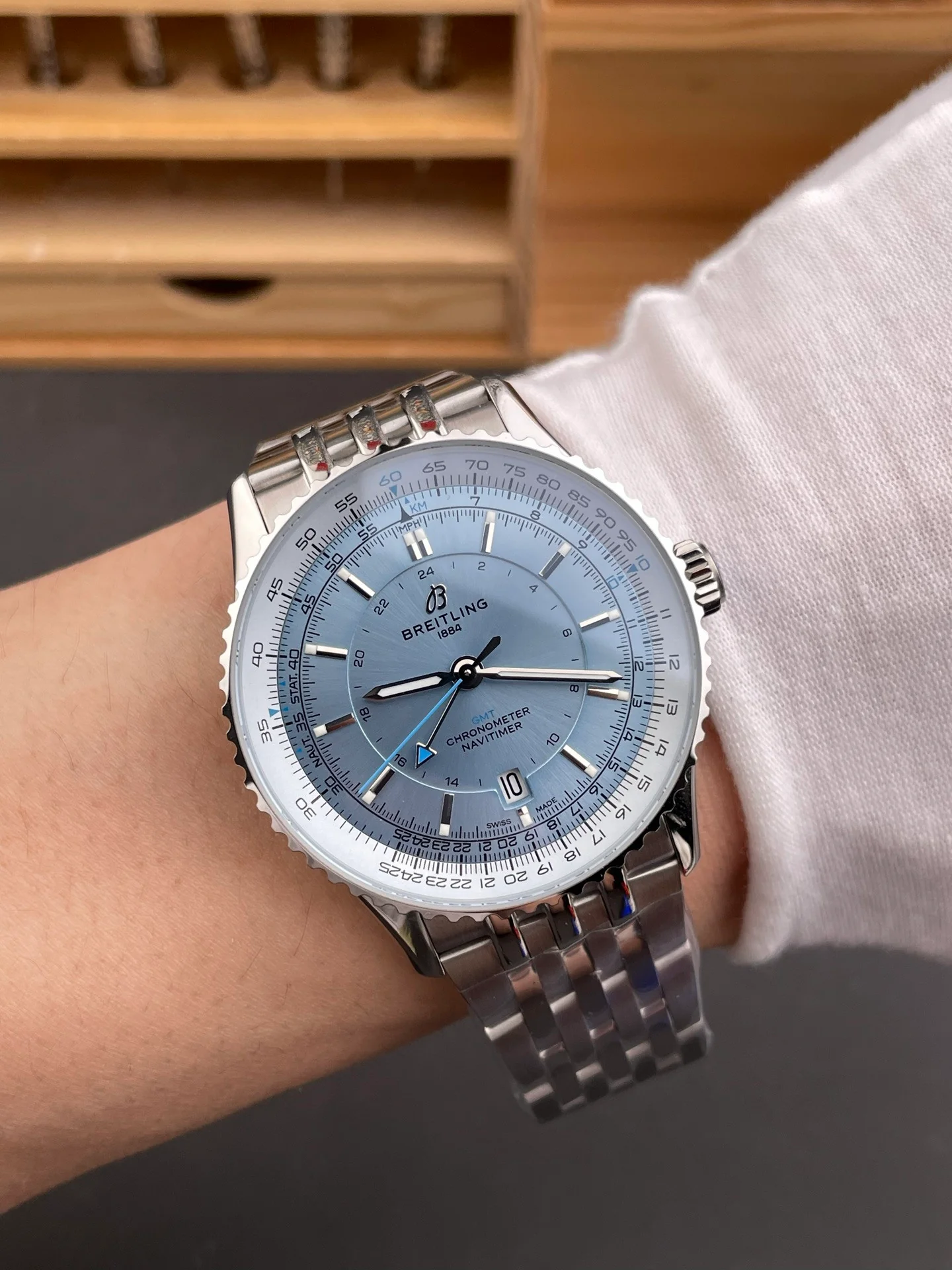 Navitimer GMT Ice Blue Dial