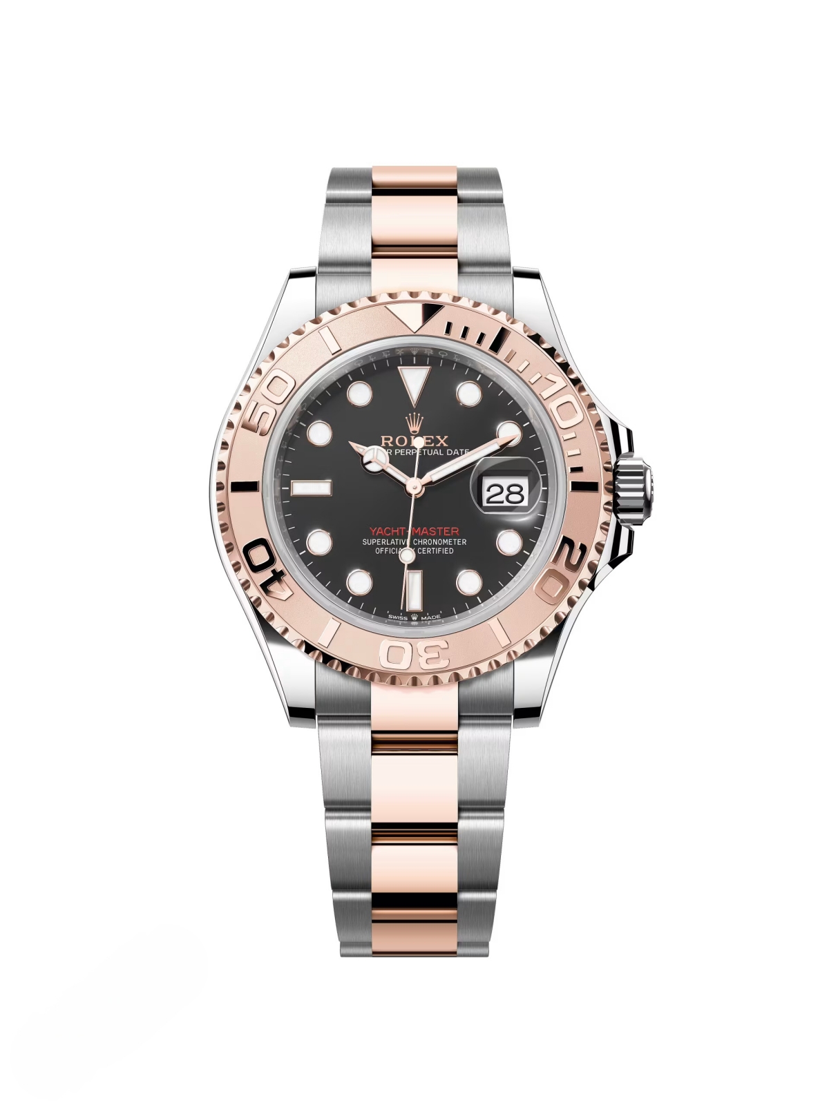 [2026 Mirror Grade]RLX Steel and Everose Gold Rolesor Yacht-Master 40mm Watch Black Dial (Ref #126621)