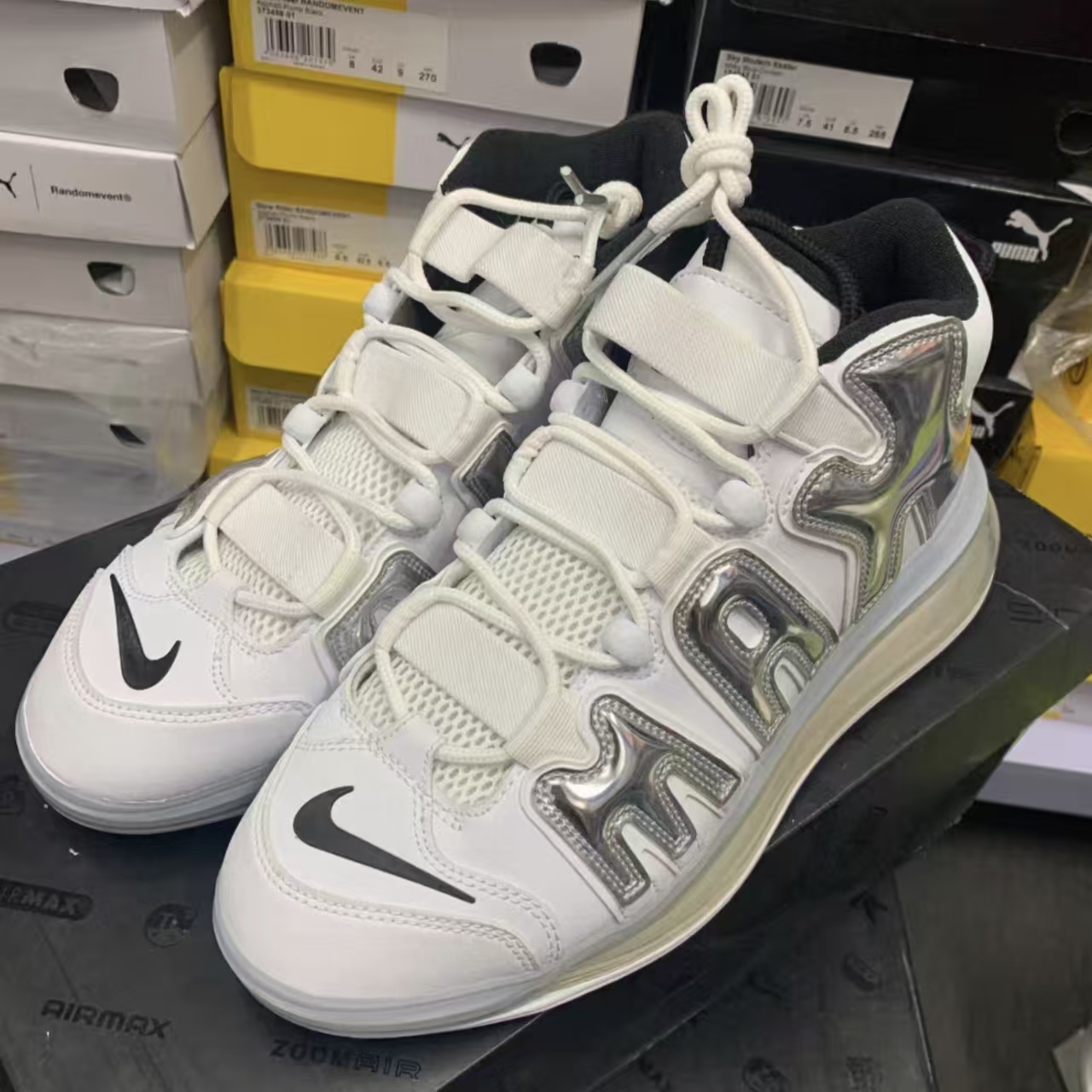 Nike Air More Uptempo 720 White Silver