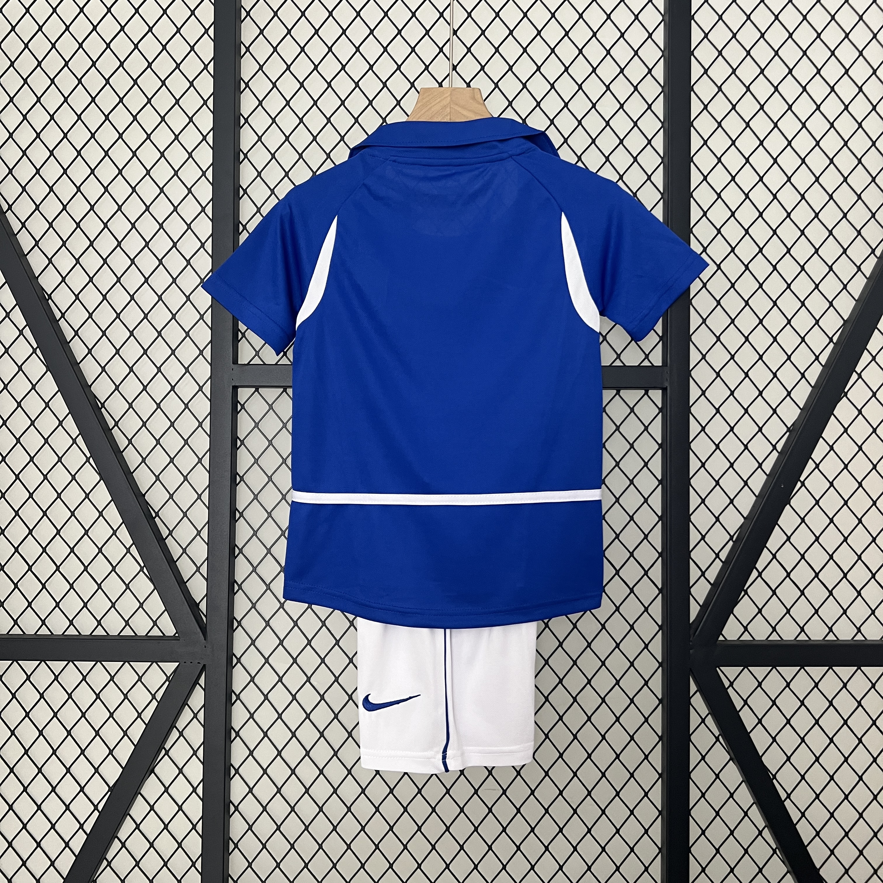 Brazil Retro Jersey Away Uniform Kids Kit Jersey+Shorts World Cup 2002
