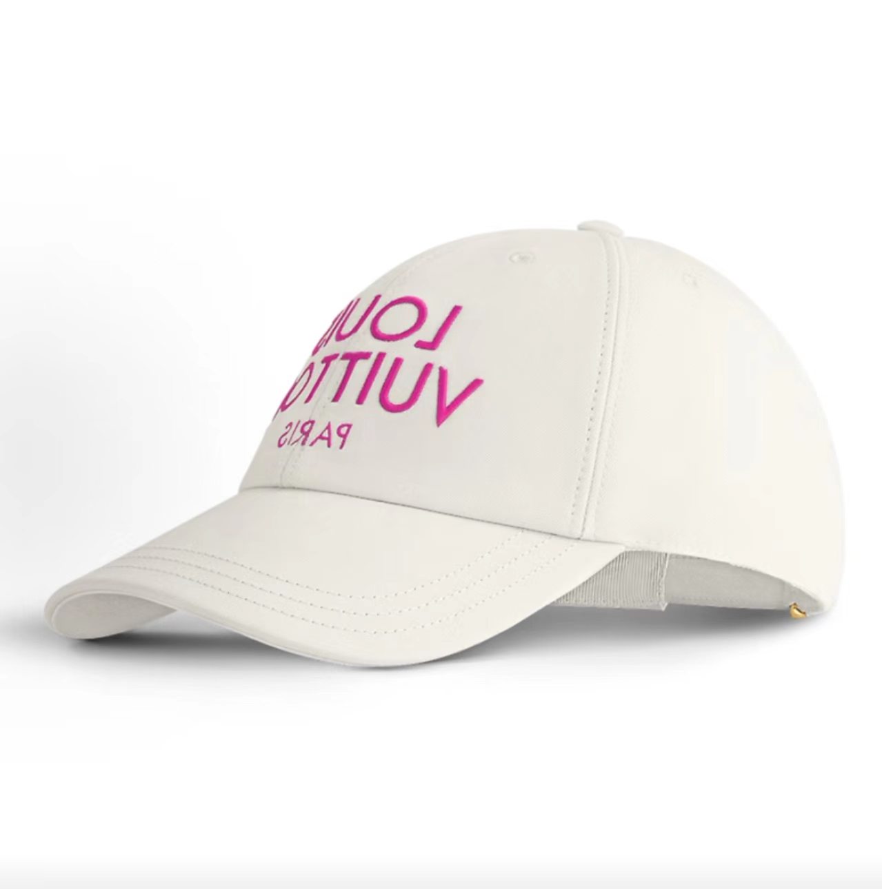 Louis Vuitton Paris Logo White Baseball Cap