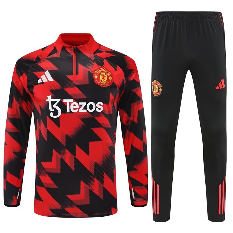 Manchester United Pre-Match Training Kit (Sweatshirt+Pants) Red 2025/26