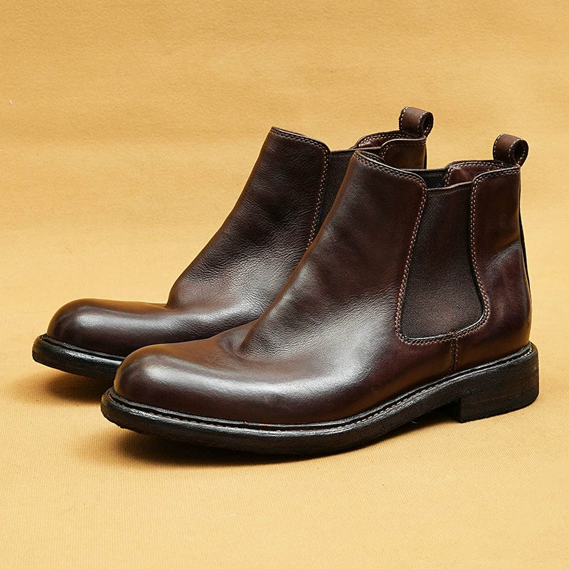 (Ships in 6 days)Men’s Goodyear Welted Horsehide Chelsea Boots 82712