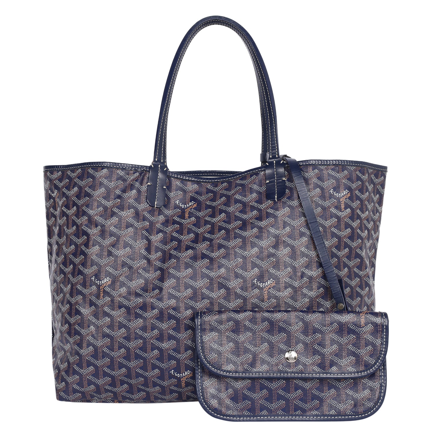 Goyardine St.Louis PM Shoulder Bag Tote Blue