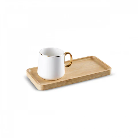 Karaca Ada Bamboo Tasse À Café Pour 2 Personnes, 90 Ml