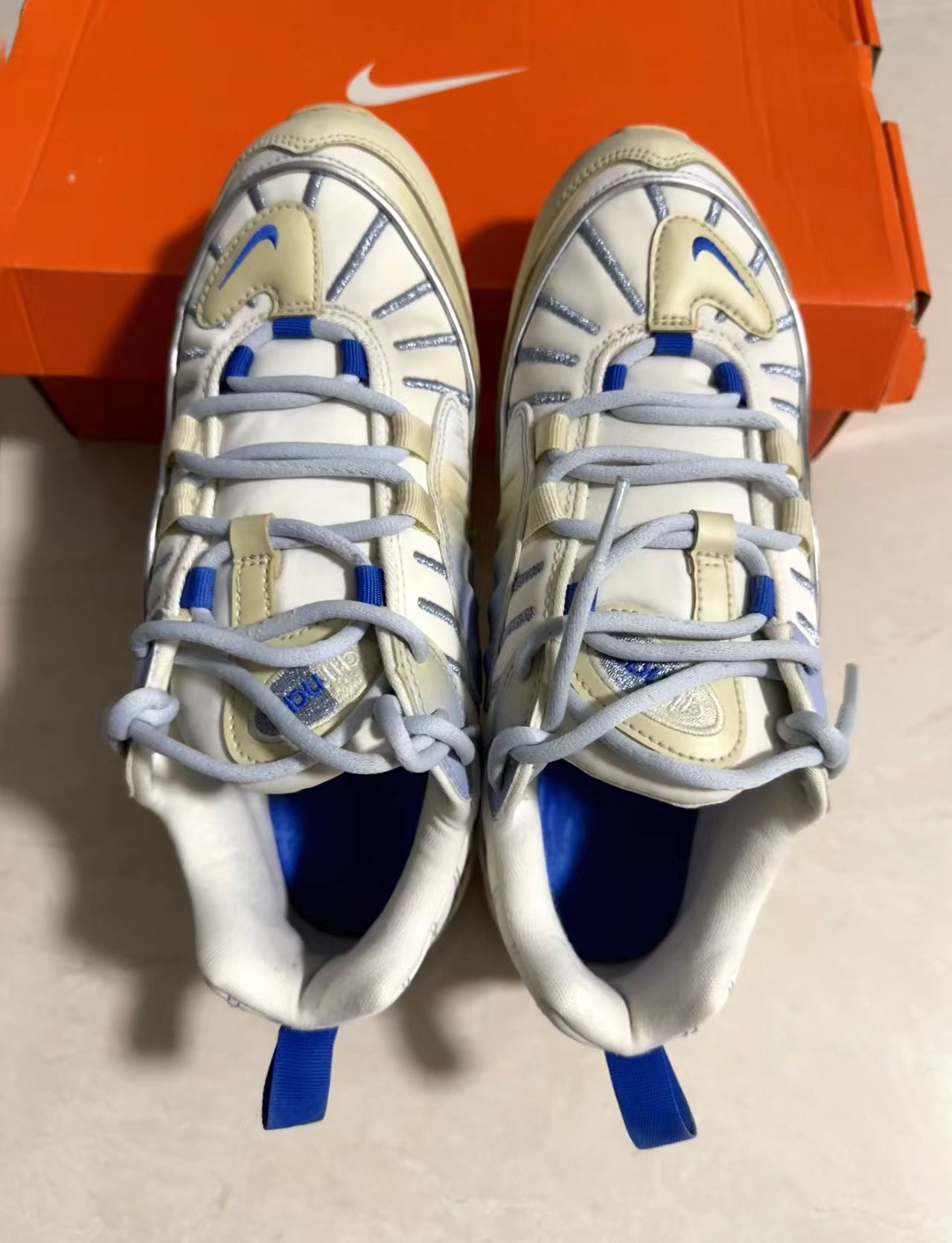 Nike Air Max 98 LX "White Cream Blue Silver"