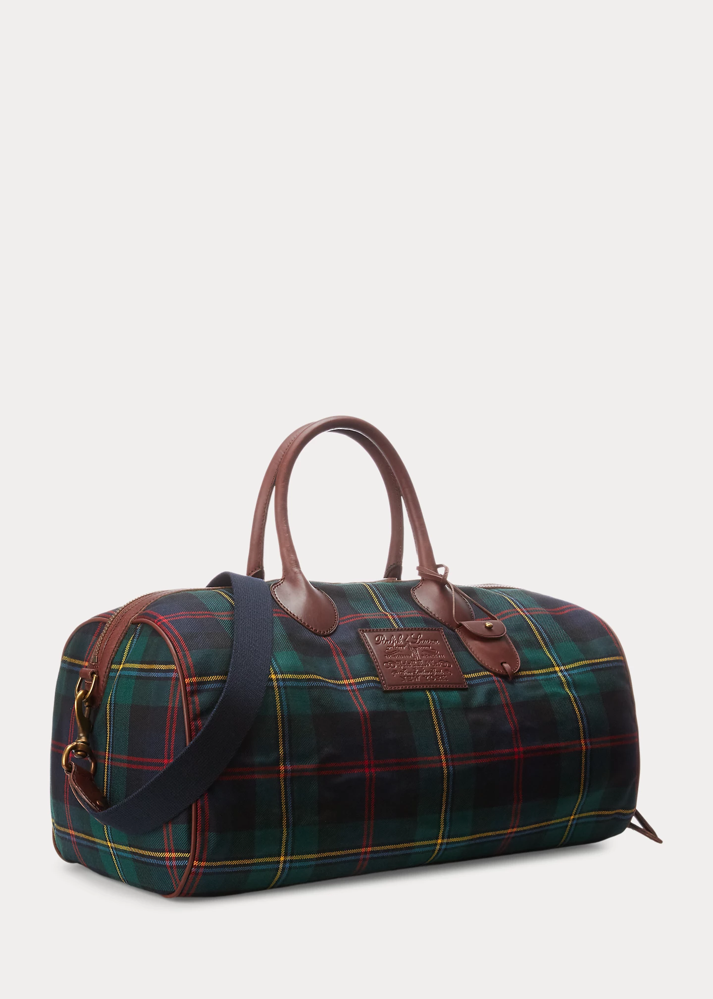 Heritage Plaid Wool & Leather Duffel
