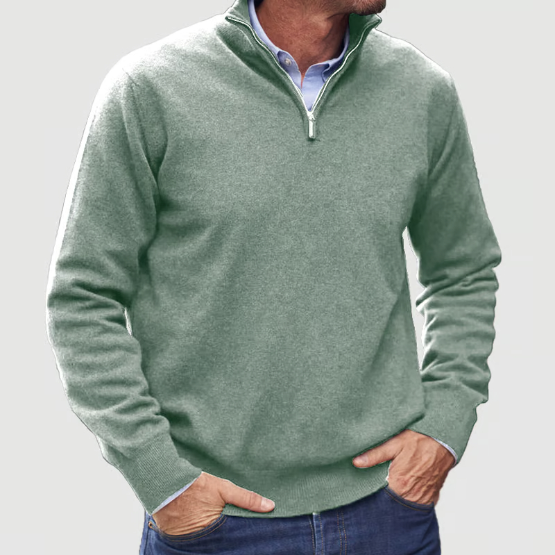 🔥Last Day 49% OFF-Men's Casual Zipper Basic Sweater