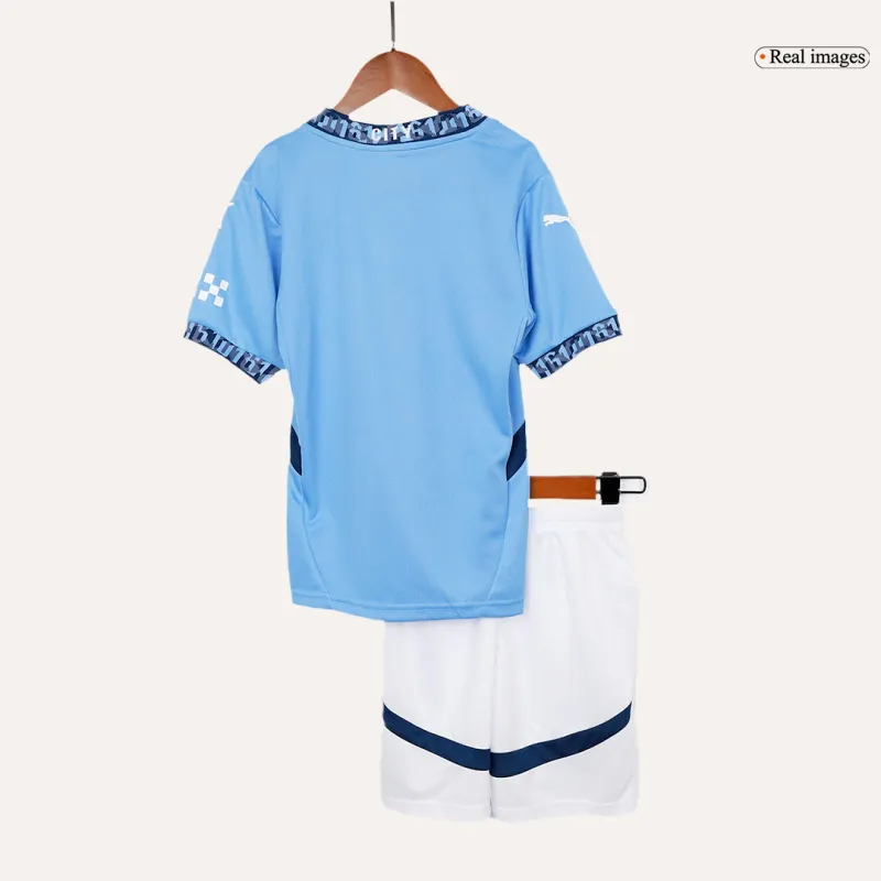 Kids Manchester City Home Jersey Kit Youth Apparels 2024/25