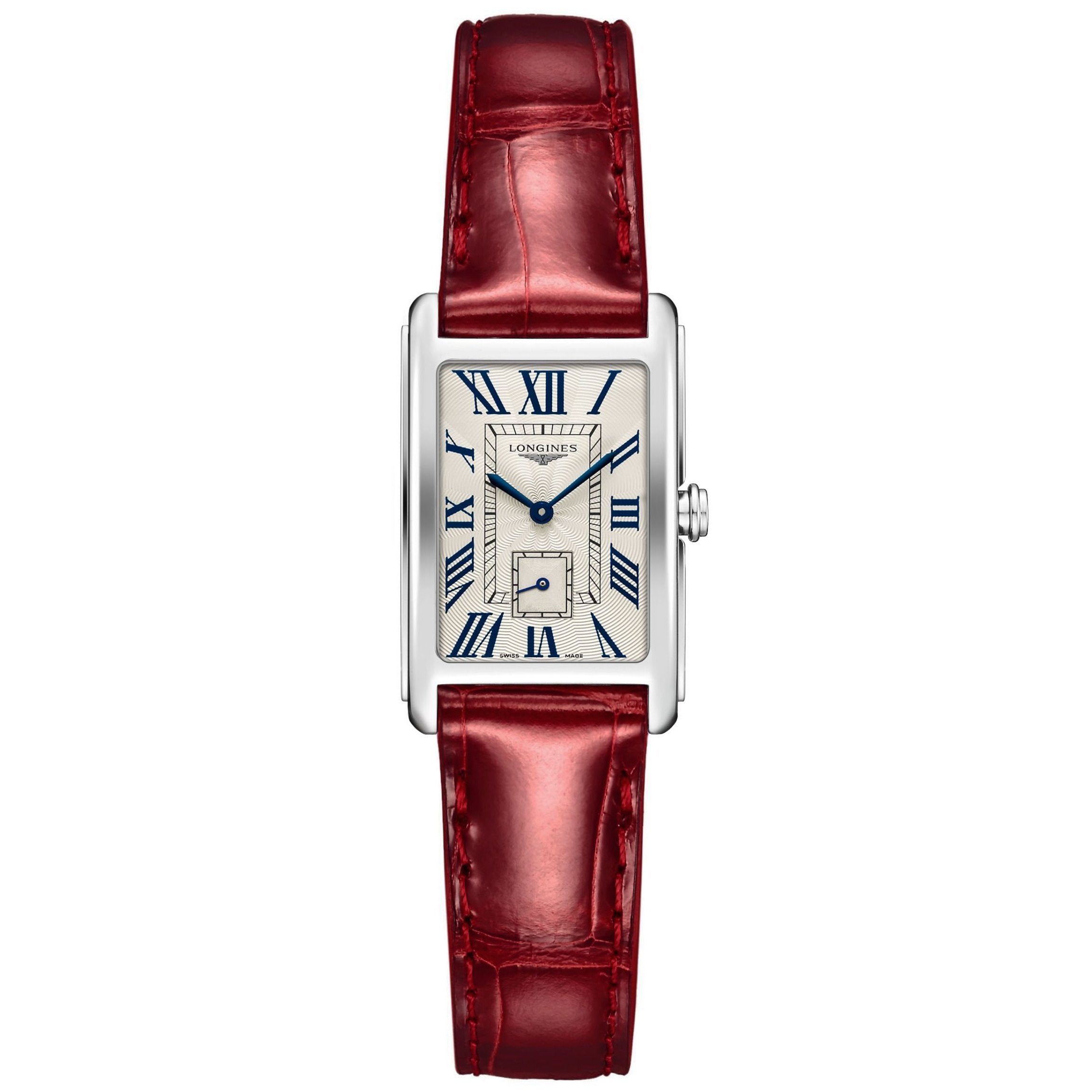 [2026 Mirror Grade]Longines Women's L52554715 DolceVita  Red Leather Watch