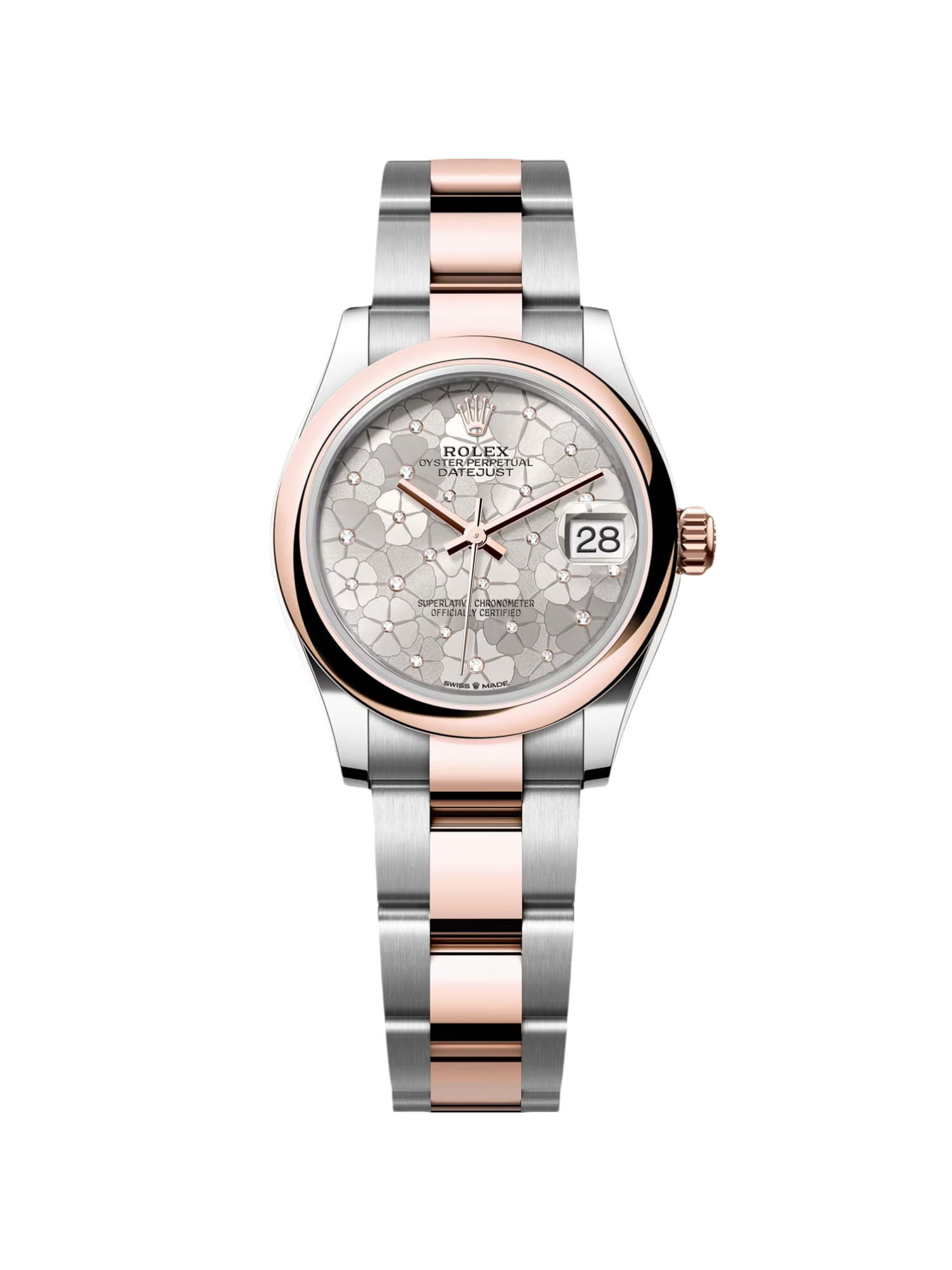 [2026 Mirror Grade]RLX Datejust m278241-0031/0032 31mm  Silver Floral Motif Dial Oyster Bracelet Watch