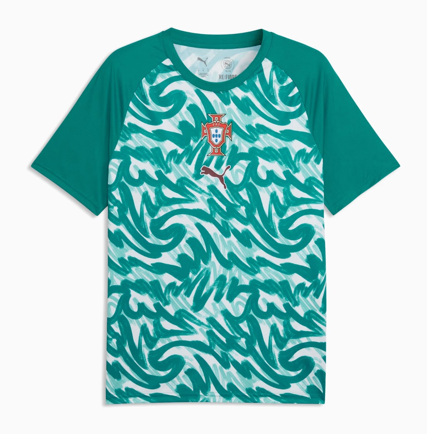 2026 Portugal Pre-Match Training Suit Green-White Shirt