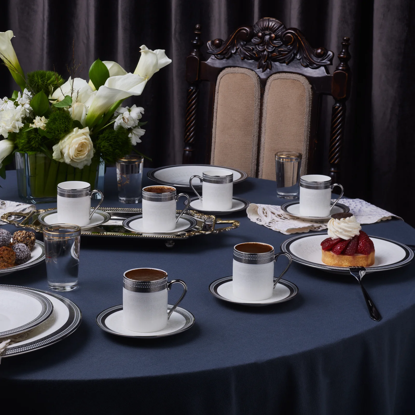 Ensemble de Tasses à Café Karaca Royal Bone Kate pour 6 Personnes, 90 ml