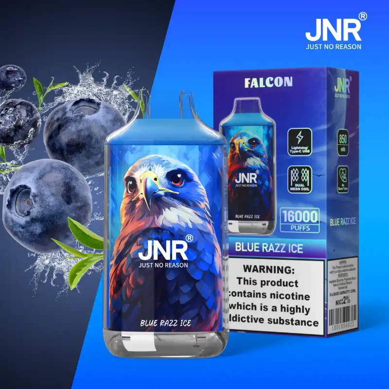 JNR - Falcon - 16K Puffs - Disposable Vape - Blue Razz Ice