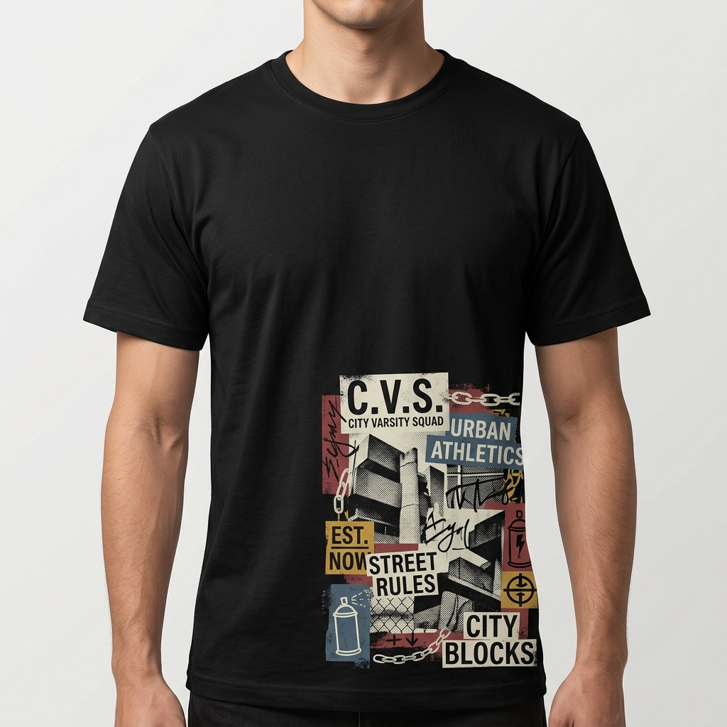 City Varsity Tee, Vintage Athletic Graphic T-Shirt, Unisex Streetwear Shirt CityTee3