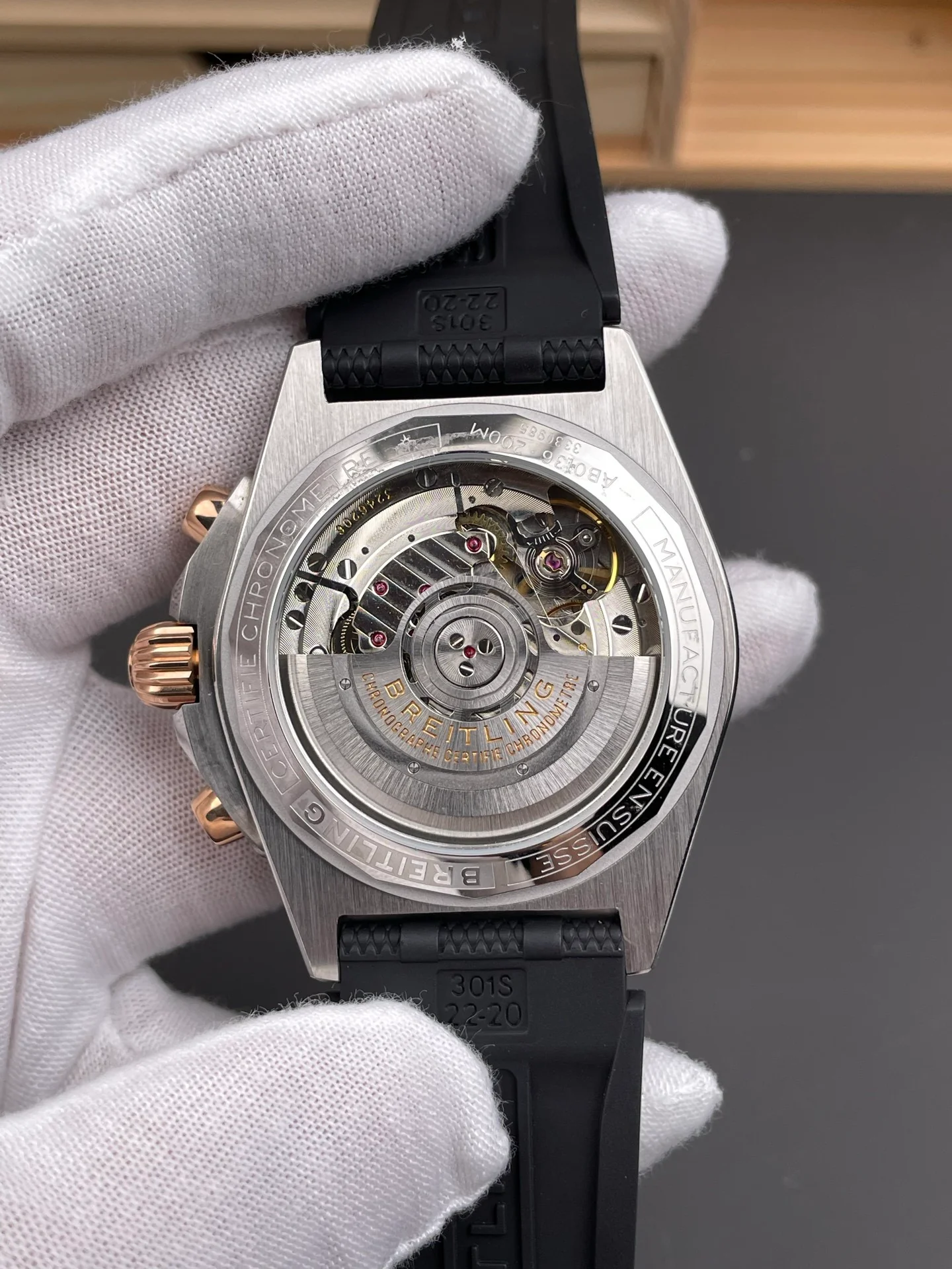 Chronomat B01 Two-tone Rose Gold Grey Dial